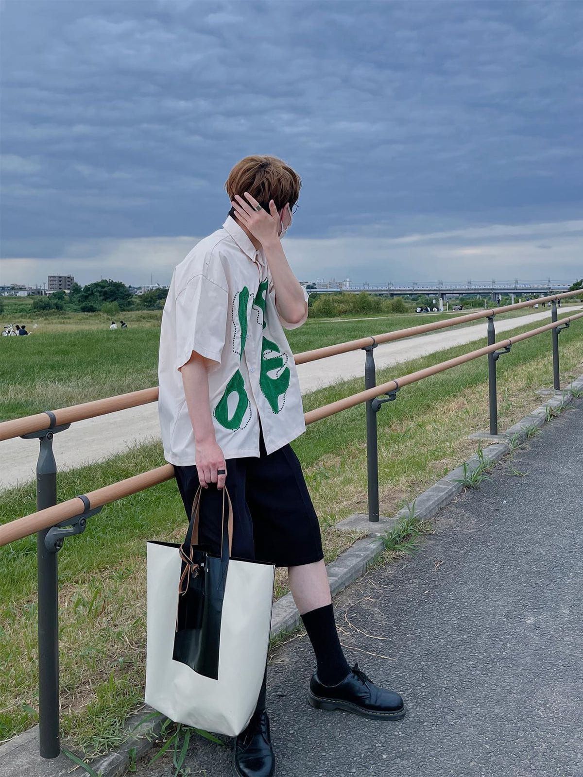 Aelfric Eden Embroidered Letters Short Sleeve Shirt sold by Aelfric Eden product image thumbnail 2