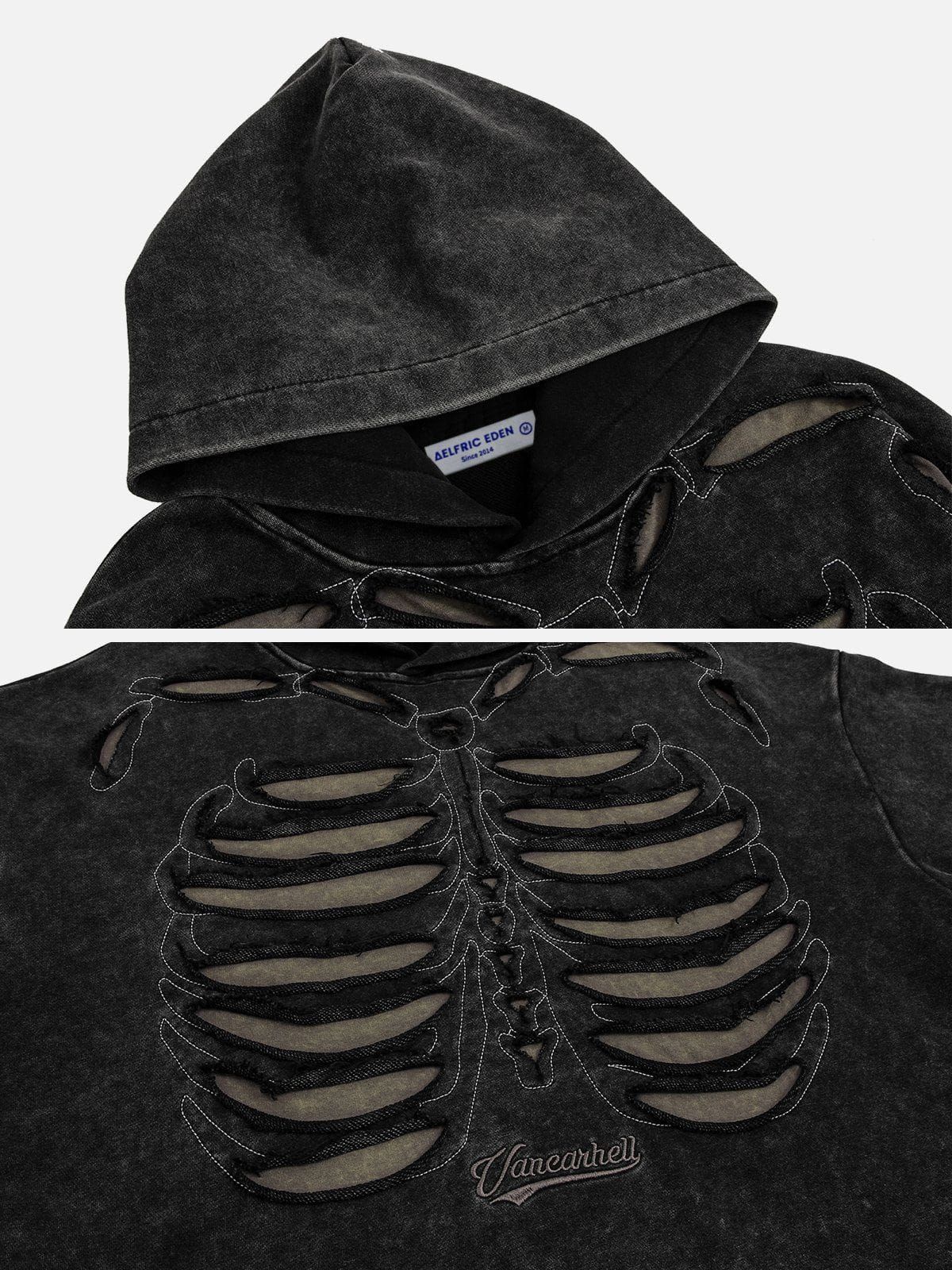 Aelfric Eden Distressed Skeleton Elements Hoodie sold by Aelfric Eden product image thumbnail 4