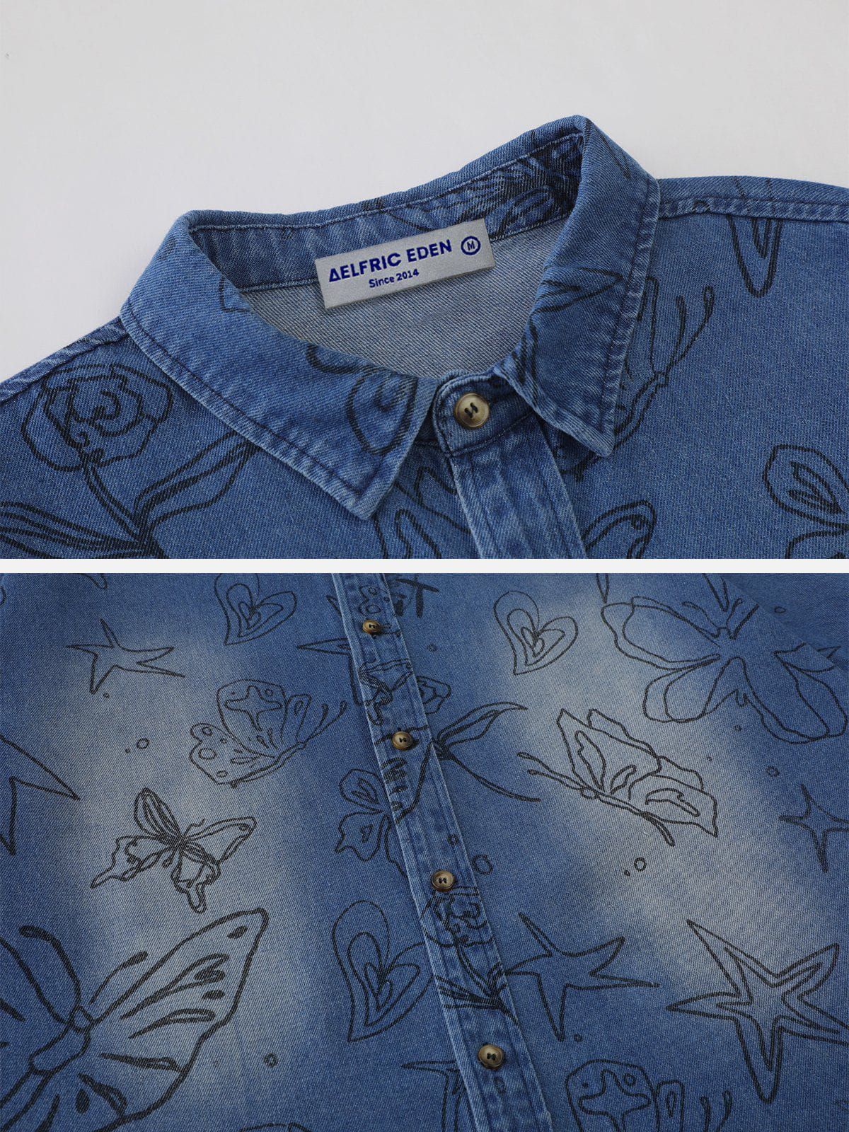 Aelfric Eden Butterfly Print Short Sleeve Shirts sold by Aelfric Eden product image thumbnail 3