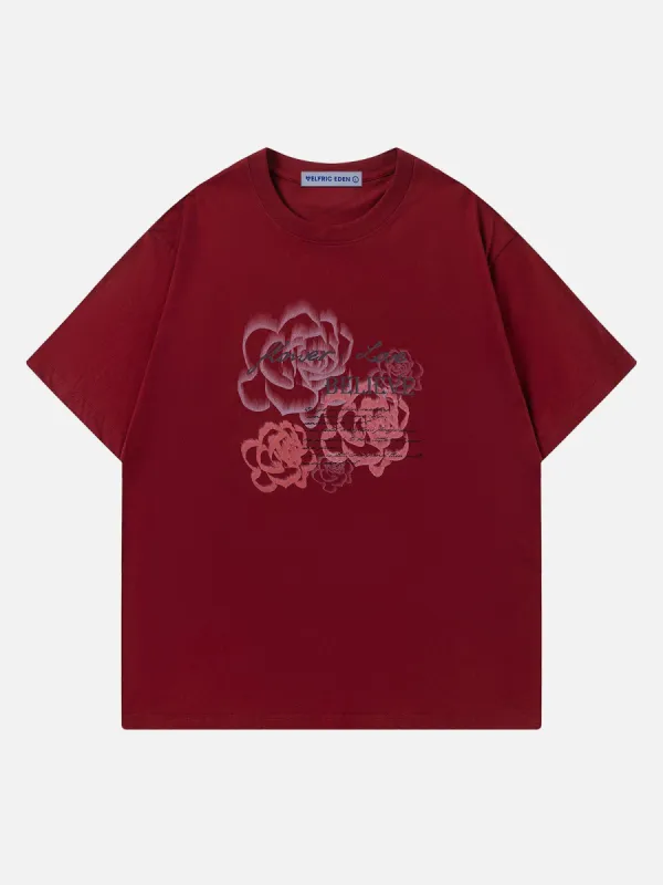 Aelfric Eden Blurring Rose Print Tee sold by Aelfric Eden