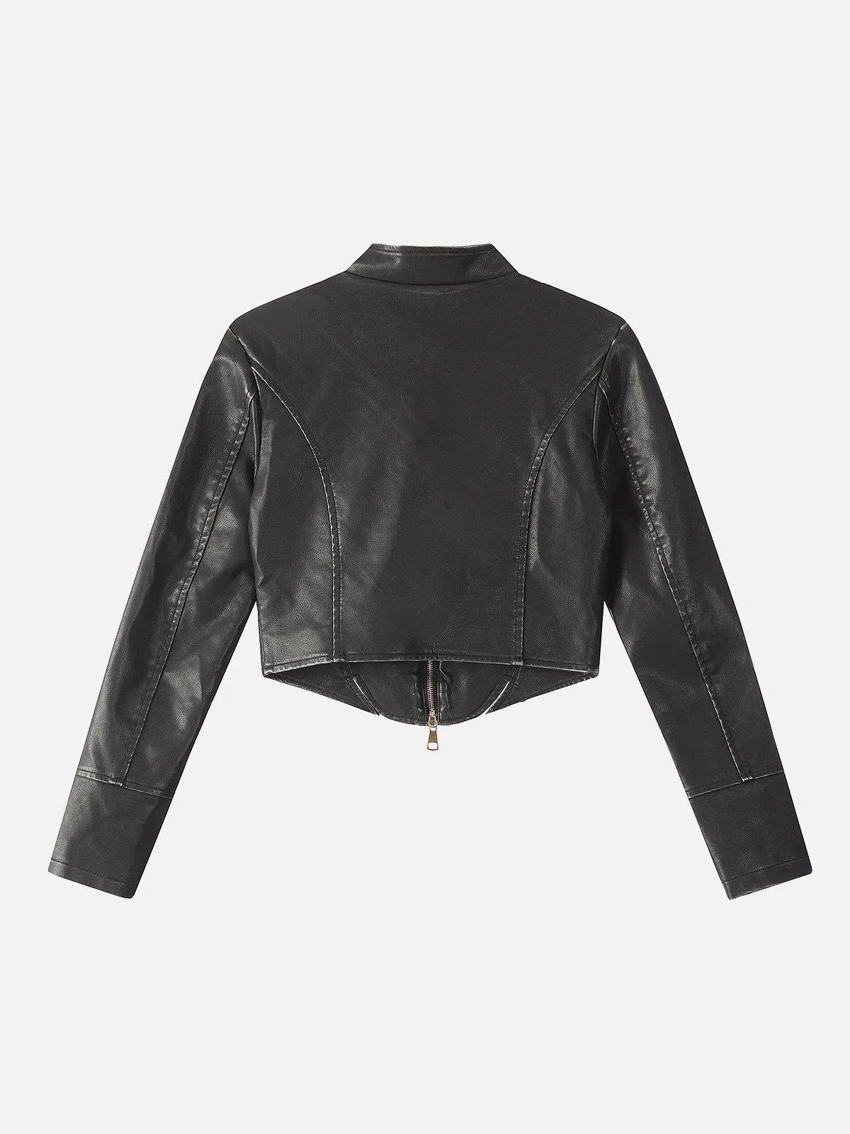 Aelfric Eden Washed Cropped Faux Leather Jacket sold by Aelfric Eden product image thumbnail 3