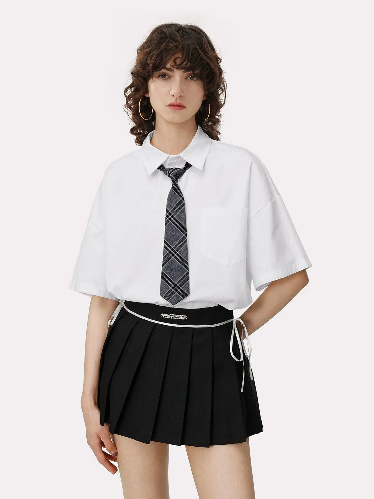 Aelfric Eden Plaid Tie Shirt sold by Aelfric Eden product image thumbnail 5