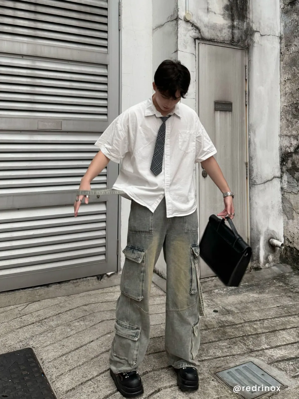 Aelfric Eden Plaid Tie Shirt sold by Aelfric Eden product image thumbnail 4