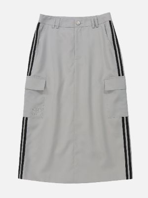 Side Pocket Stripes Cargo Skirt sold by Aelfric Eden