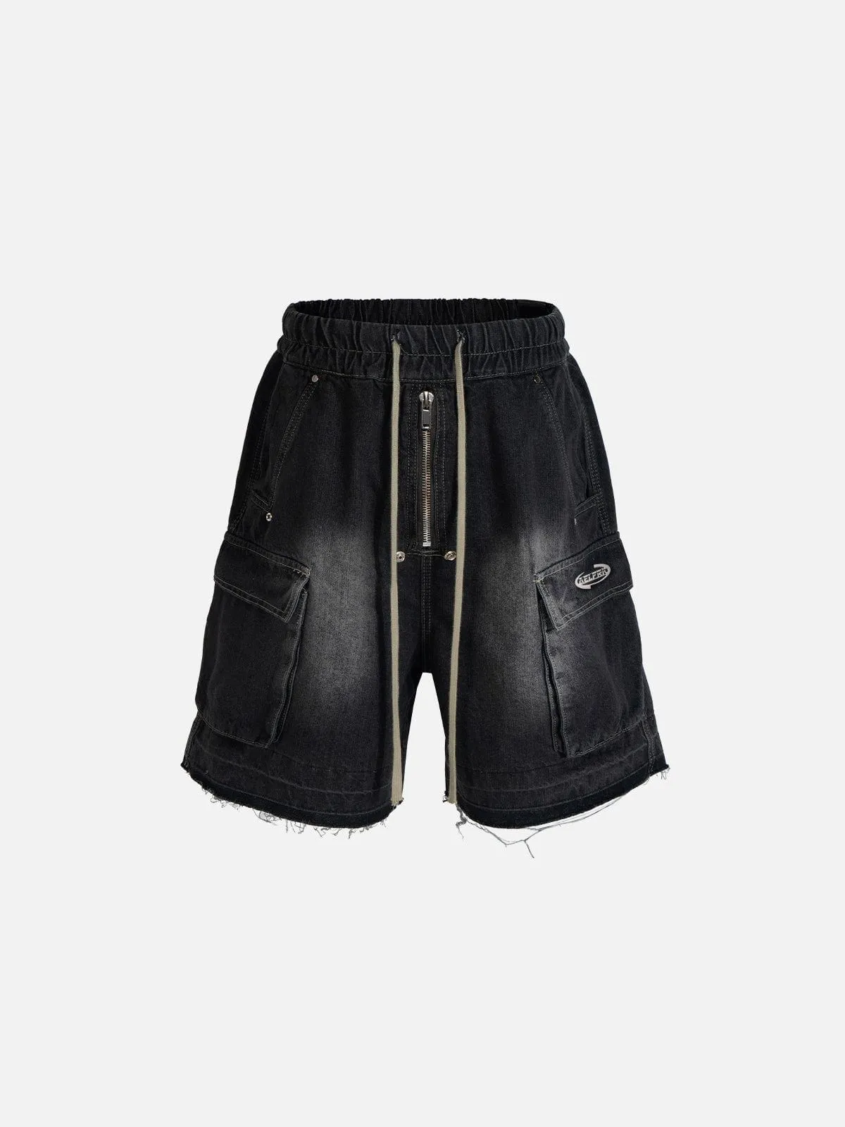 Aelfric Eden Drawstring Decorative Zipper Jorts sold by Aelfric Eden