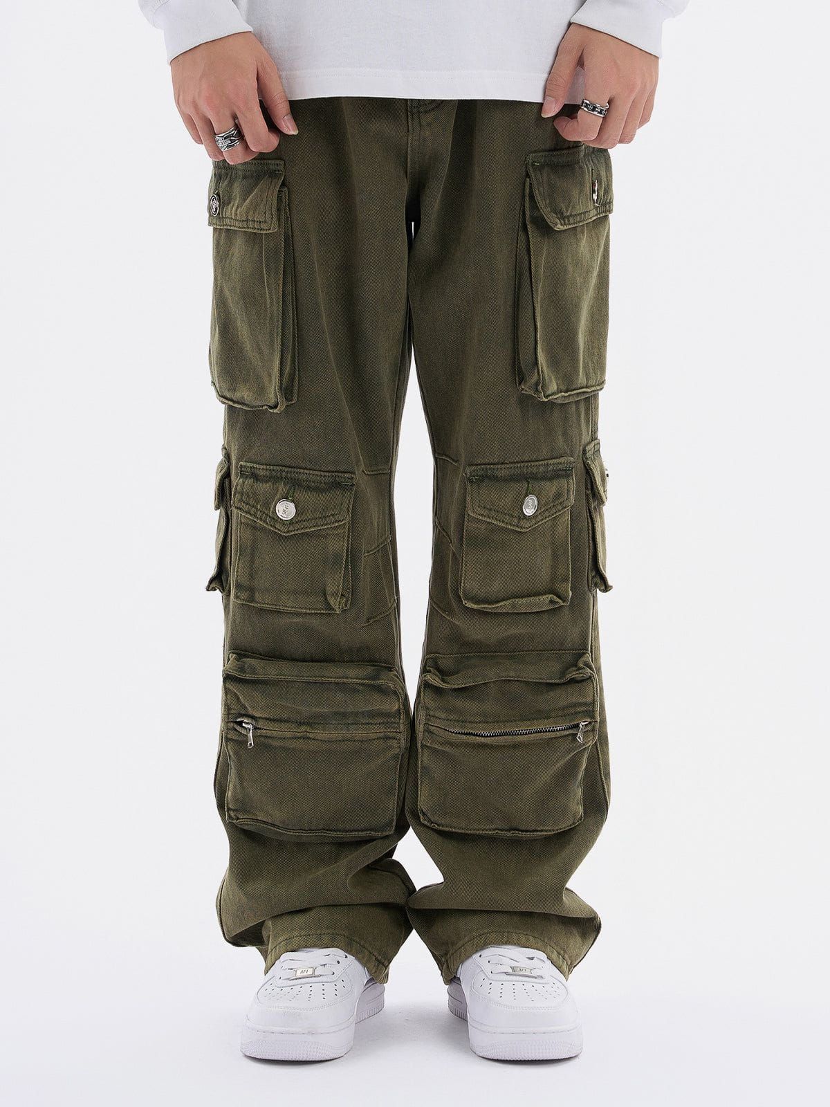 Aelfric Eden Multi-pocket Straight Cargo Pants sold by Aelfric Eden product image thumbnail 2