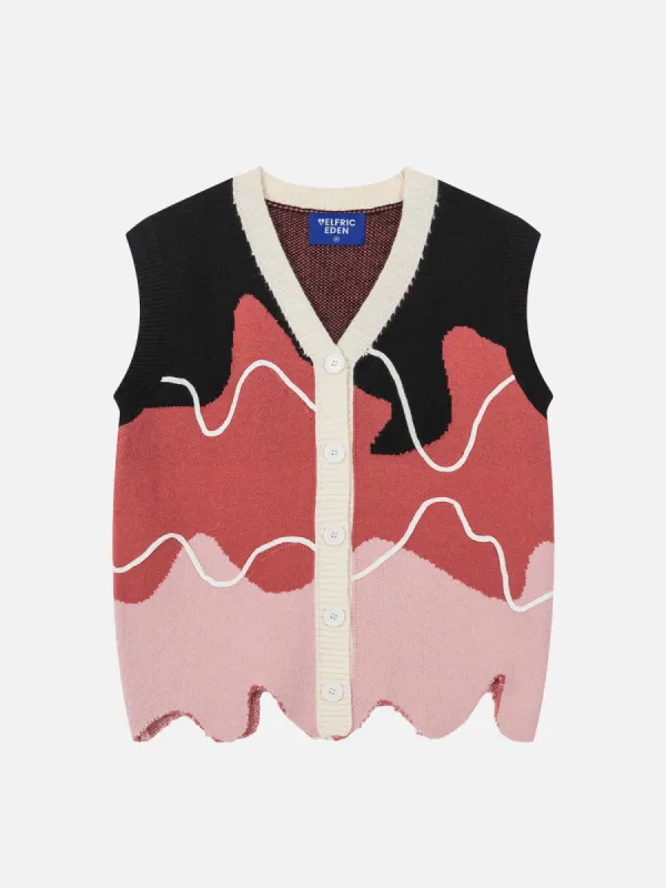 Aelfric Eden Irregular Color Blocking Sweater Vest sold by Aelfric Eden
