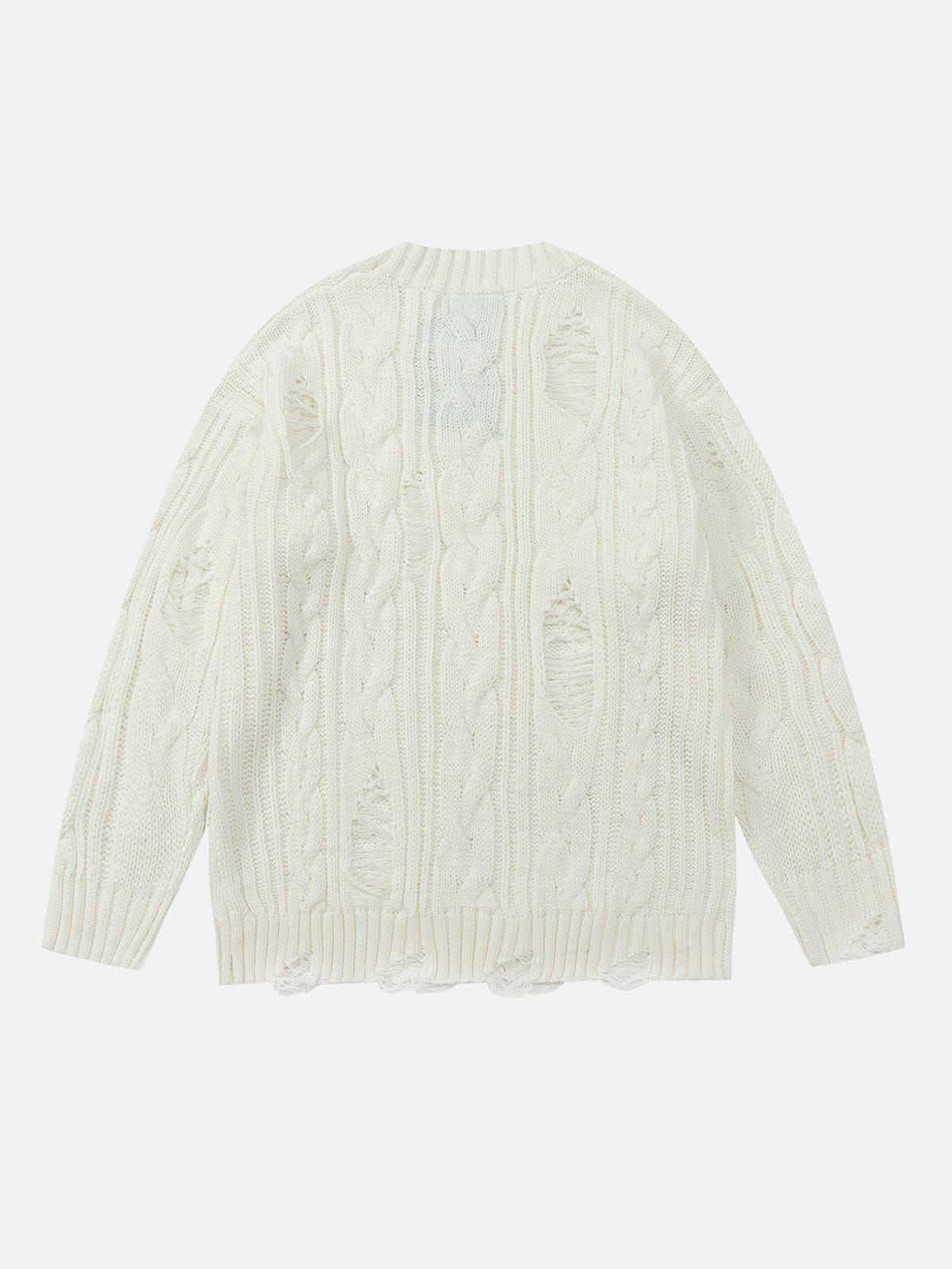 Aelfric Eden Solid Distressed Twist Sweater sold by Aelfric Eden product image thumbnail 2