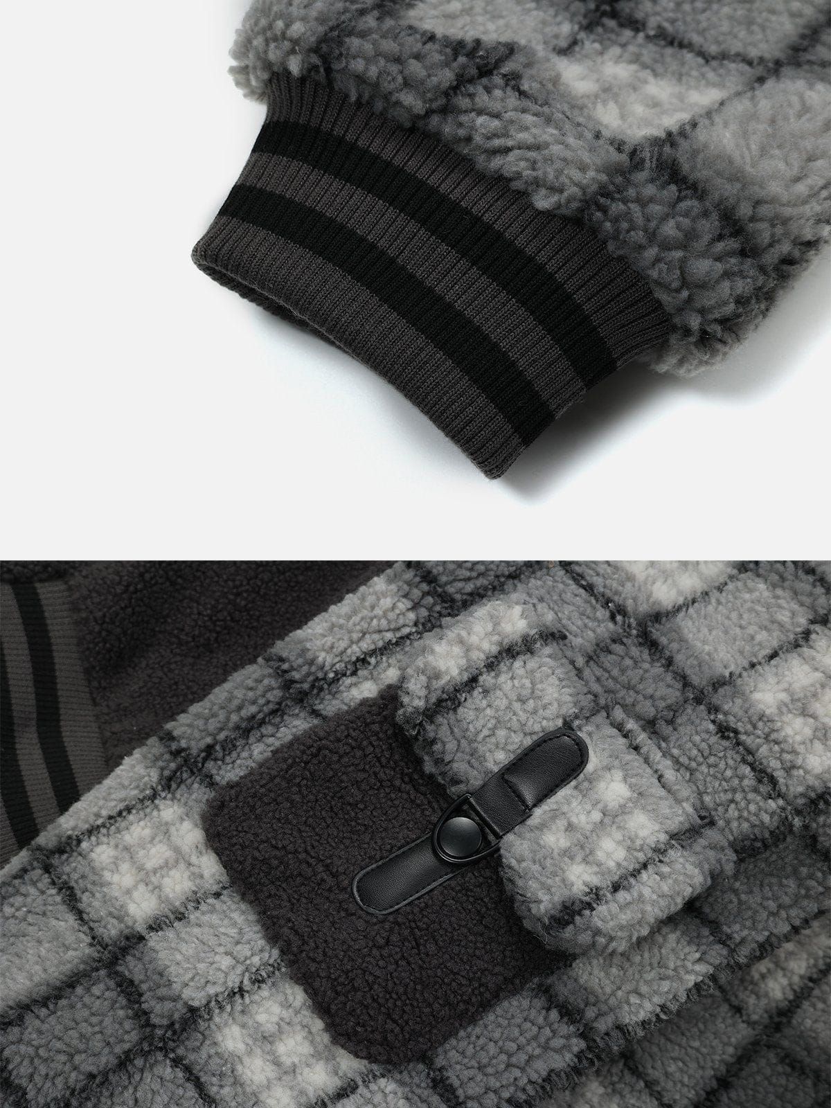 Aelfric Eden Vintage Plaid Sherpa Coat sold by Aelfric Eden product image thumbnail 5