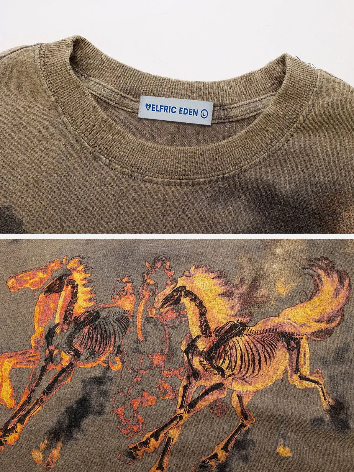 Aelfric Eden Vintage Washed Horse Print Tee sold by Aelfric Eden product image thumbnail 3