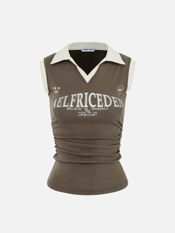 Aelfric Eden Print Polo Tank Top sold by Aelfric Eden