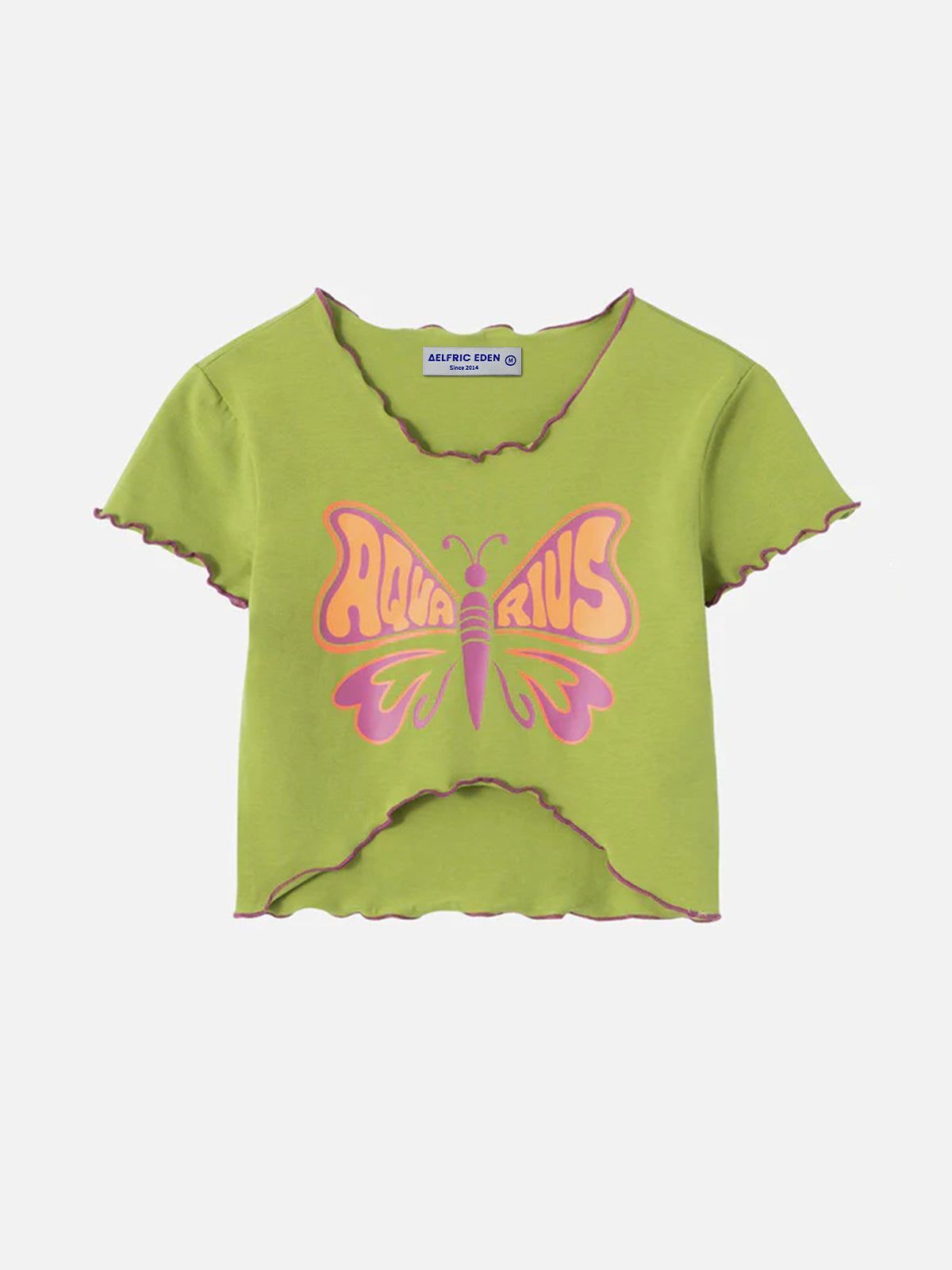 Butterfly Print Wave Cuffs Tee sold by Aelfric Eden product image thumbnail 2