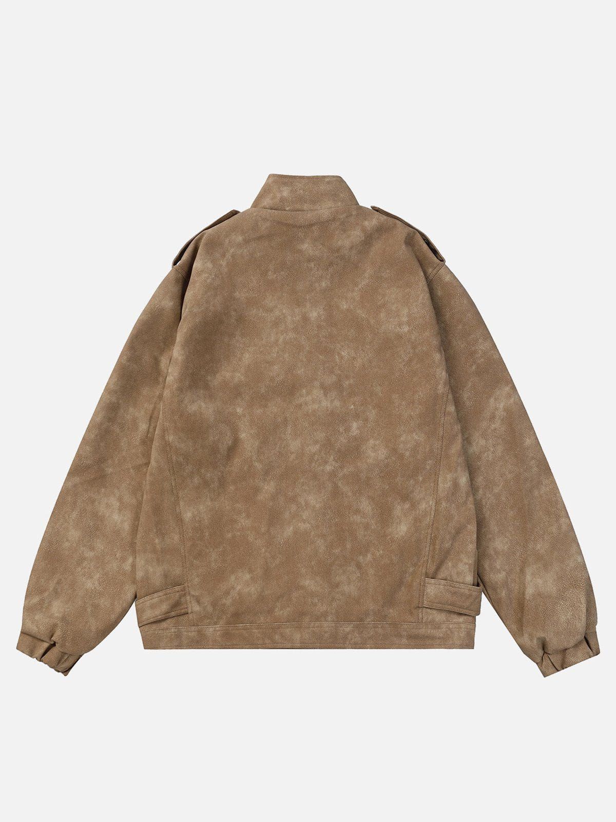 Aelfric Eden Multi Pocket Texture Faux Leather Jacket sold by Aelfric Eden product image thumbnail 3