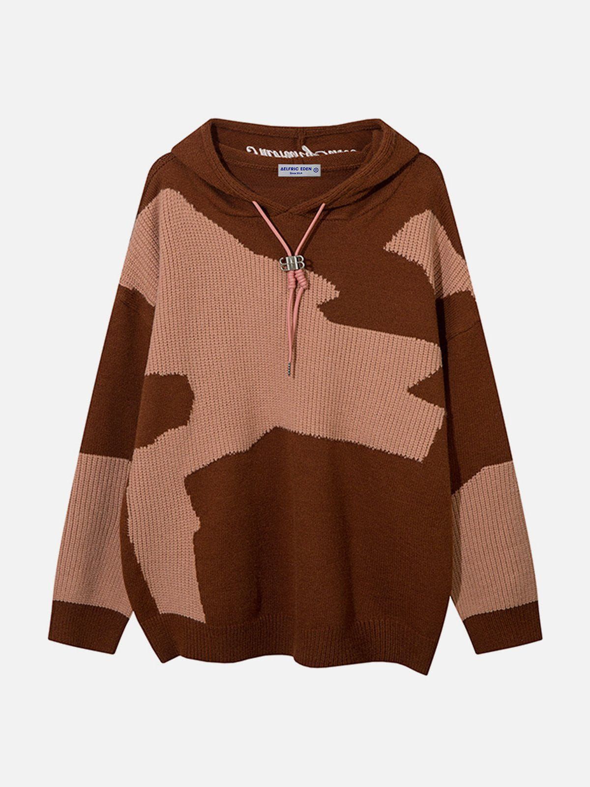 Aelfric Eden Star Patchwork Knit Hoodie sold by Aelfric Eden product image thumbnail 2