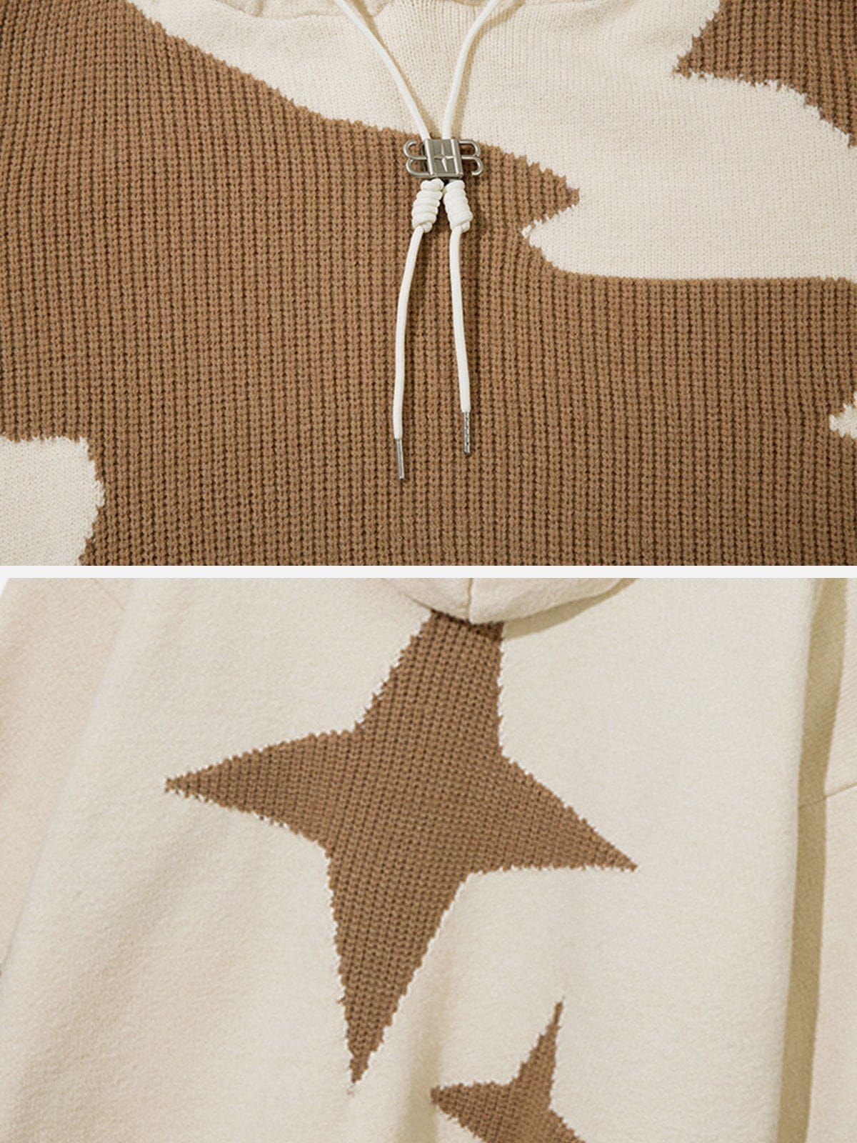 Aelfric Eden Star Patchwork Knit Hoodie sold by Aelfric Eden product image thumbnail 5