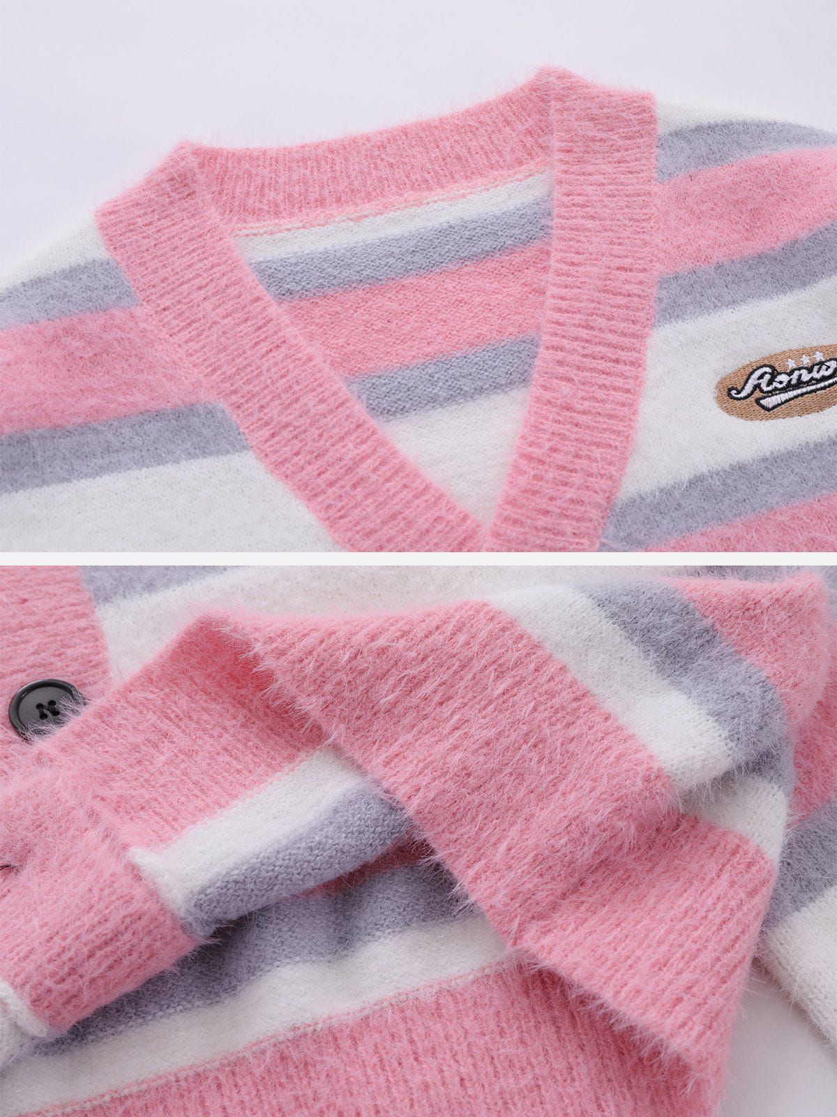 Aelfric Eden Cropped Striped Clashing Colours Cardigan sold by Aelfric Eden product image thumbnail 5