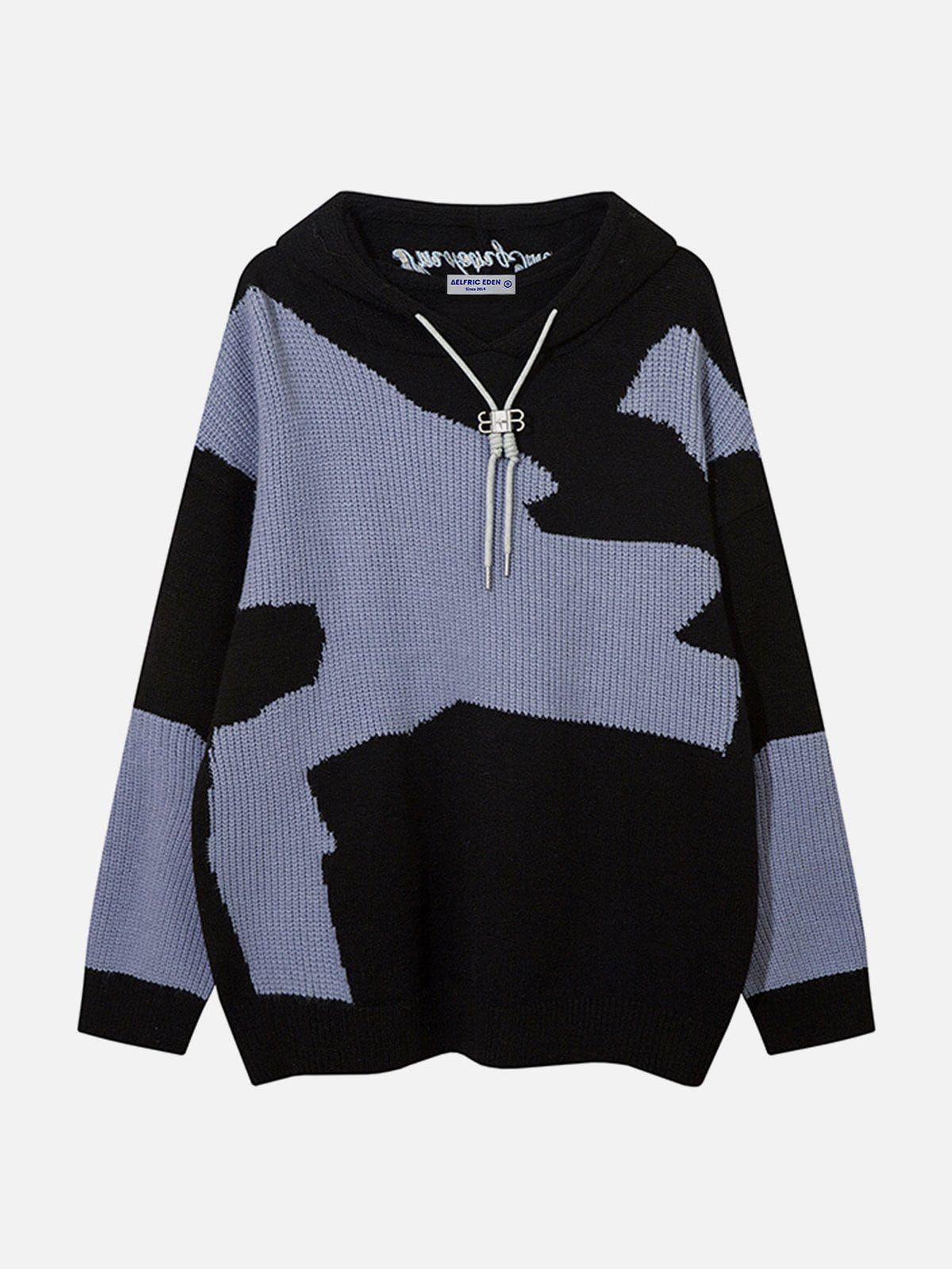 Aelfric Eden Star Patchwork Knit Hoodie sold by Aelfric Eden product image thumbnail 3