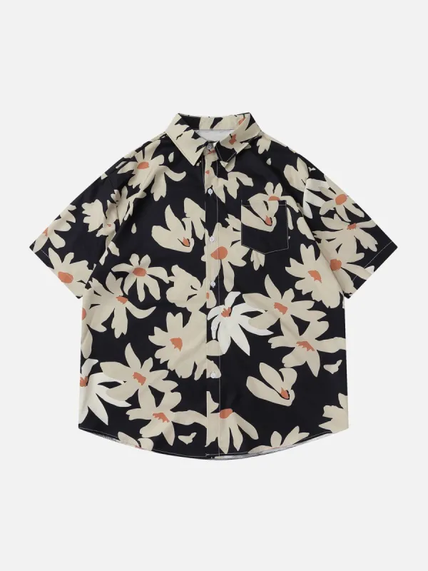 Aelfric Eden Flower Power Print Short Sleeve Shirt sold by Aelfric Eden