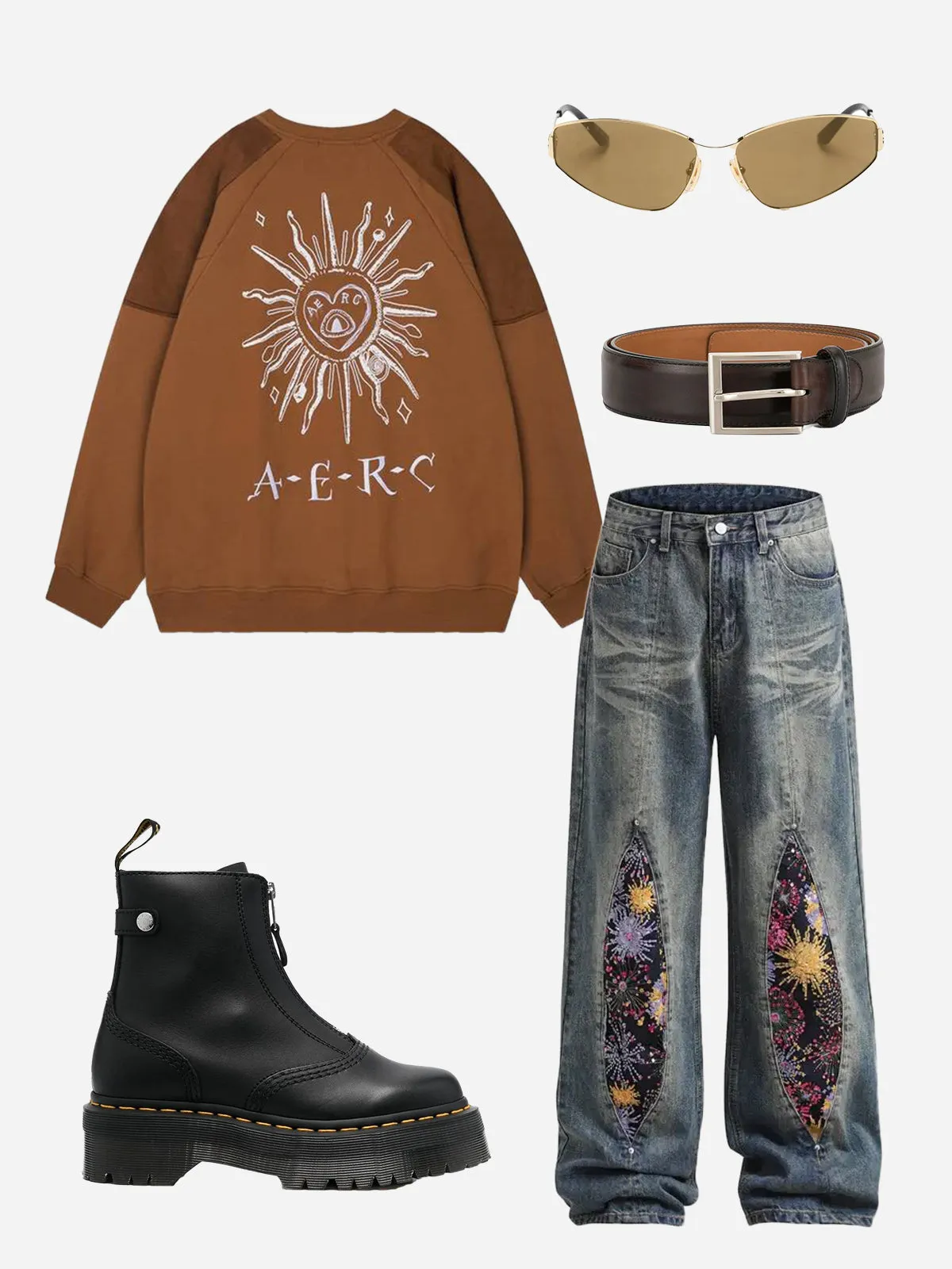 Aelfric Eden Firework Beadwork Baggy Jeans sold by Aelfric Eden product image thumbnail 2