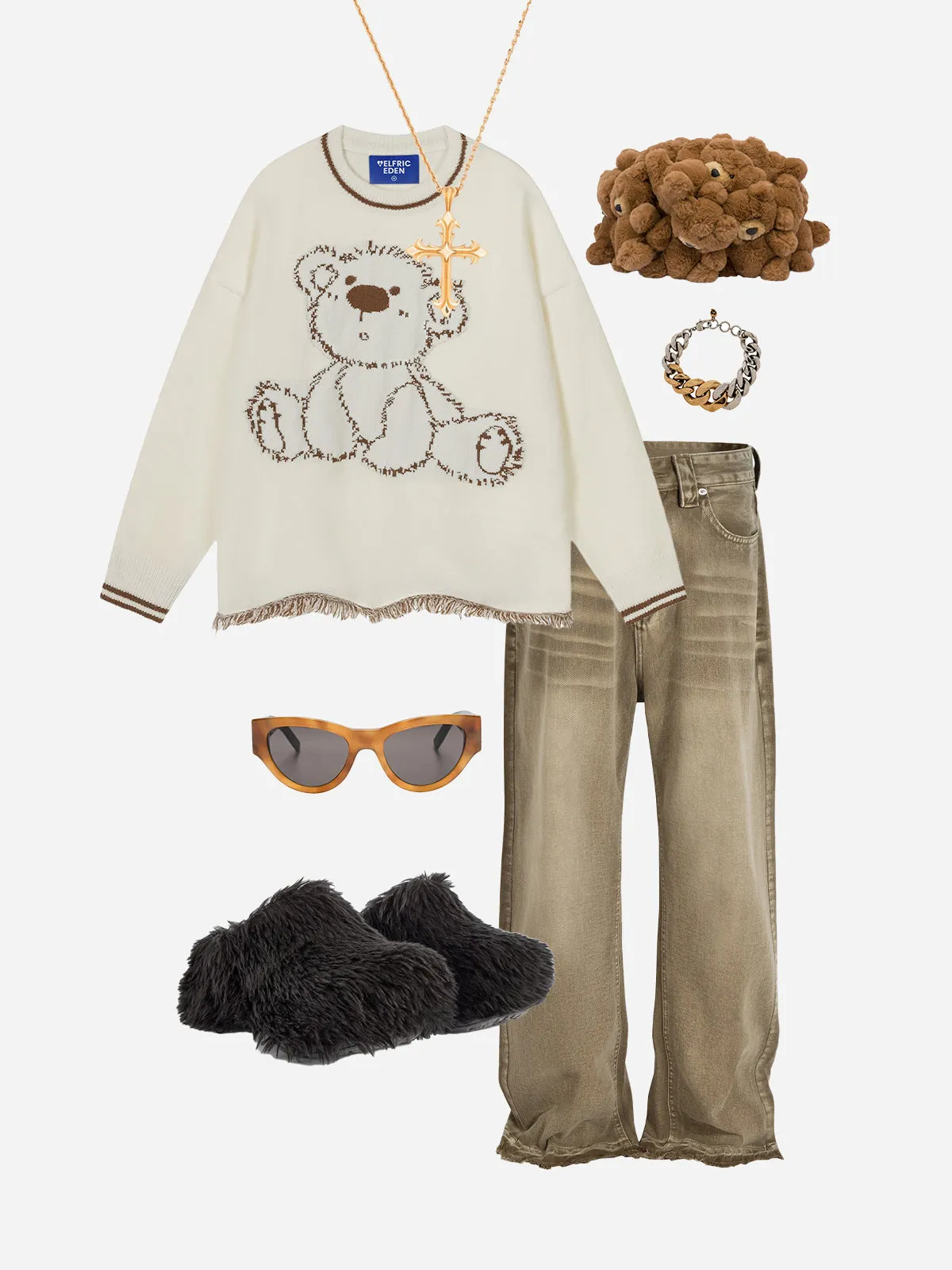Aelfric Eden Cute Bear Sweater sold by Aelfric Eden product image thumbnail 2