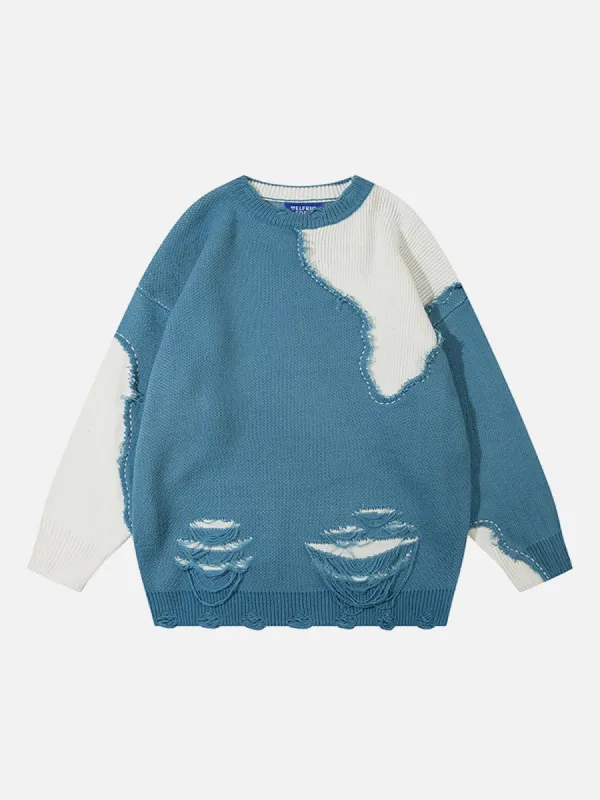 Aelfric Eden Patchwork Contrast Sweater sold by Aelfric Eden