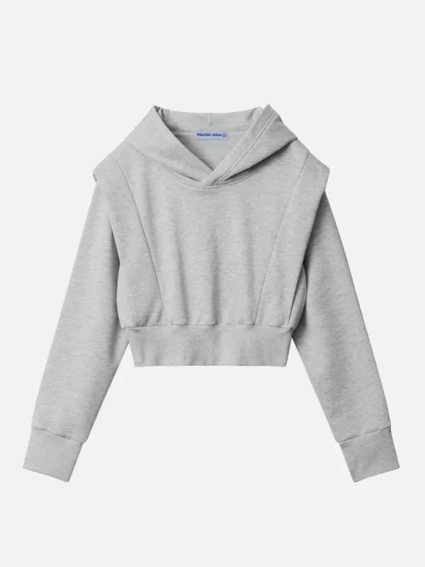 Aelfric Eden Basic Deconstruction Patchwork Crop Hoodie sold by Aelfric Eden