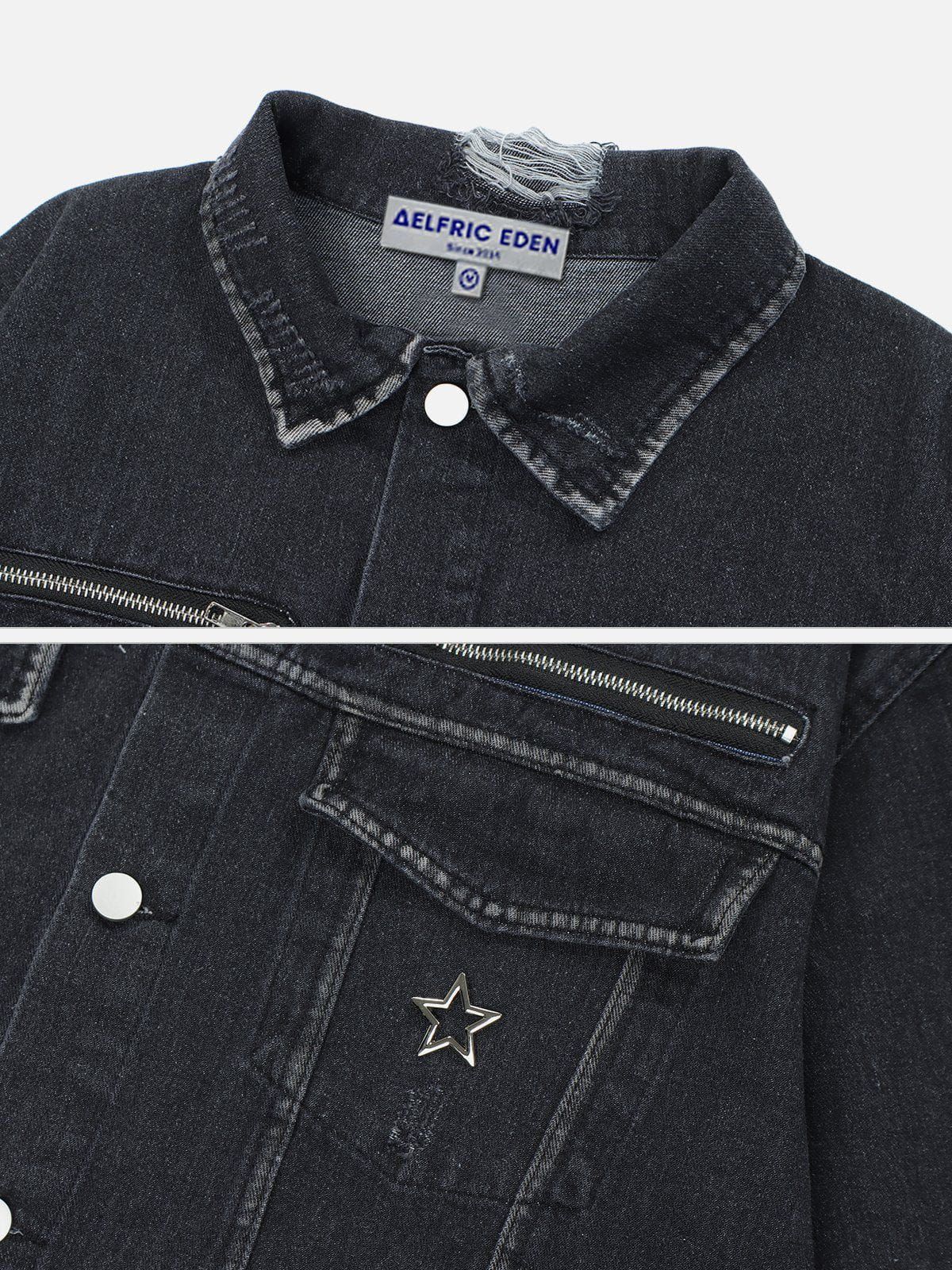 Aelfric Eden Washed Denim Jacket sold by Aelfric Eden product image thumbnail 4