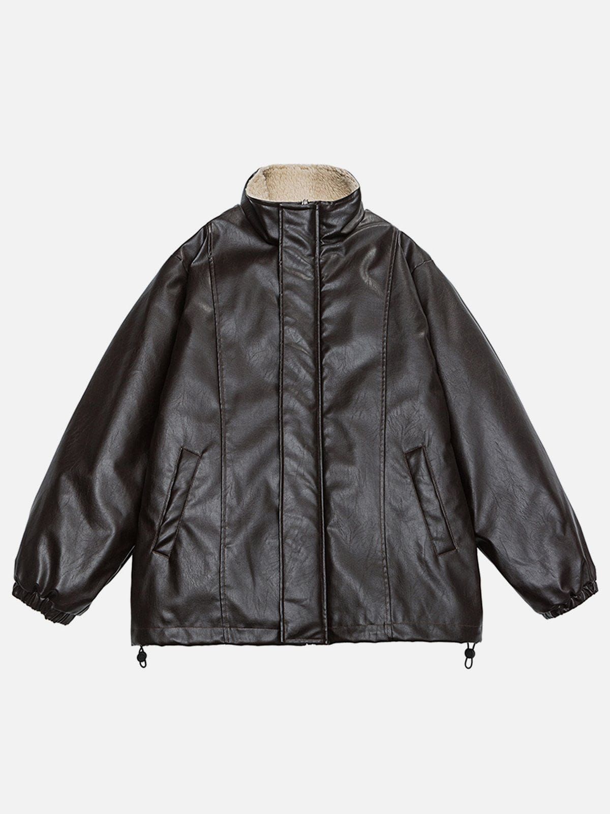 Aelfric Eden Fleece-Lined Faux Leather Coat sold by Aelfric Eden product image thumbnail 2