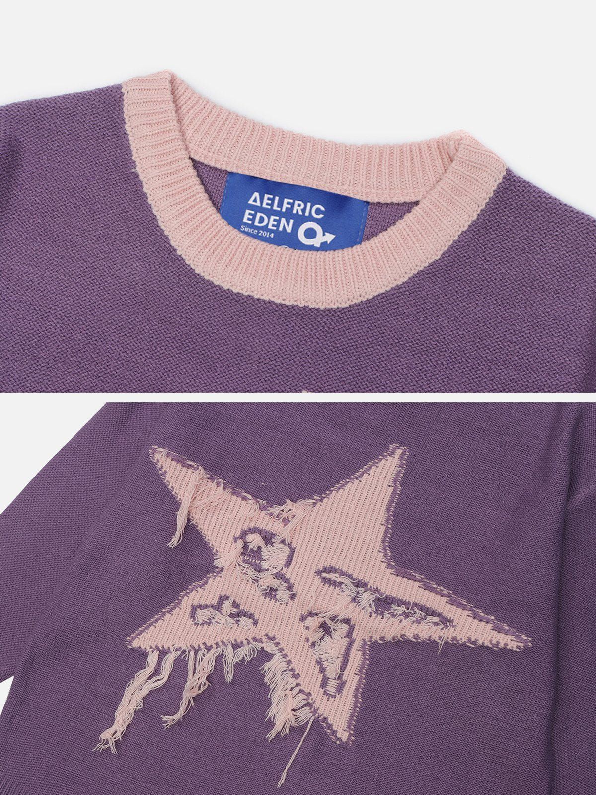 Aelfric Eden Star Jacquard Fringe Sweater sold by Aelfric Eden product image thumbnail 5