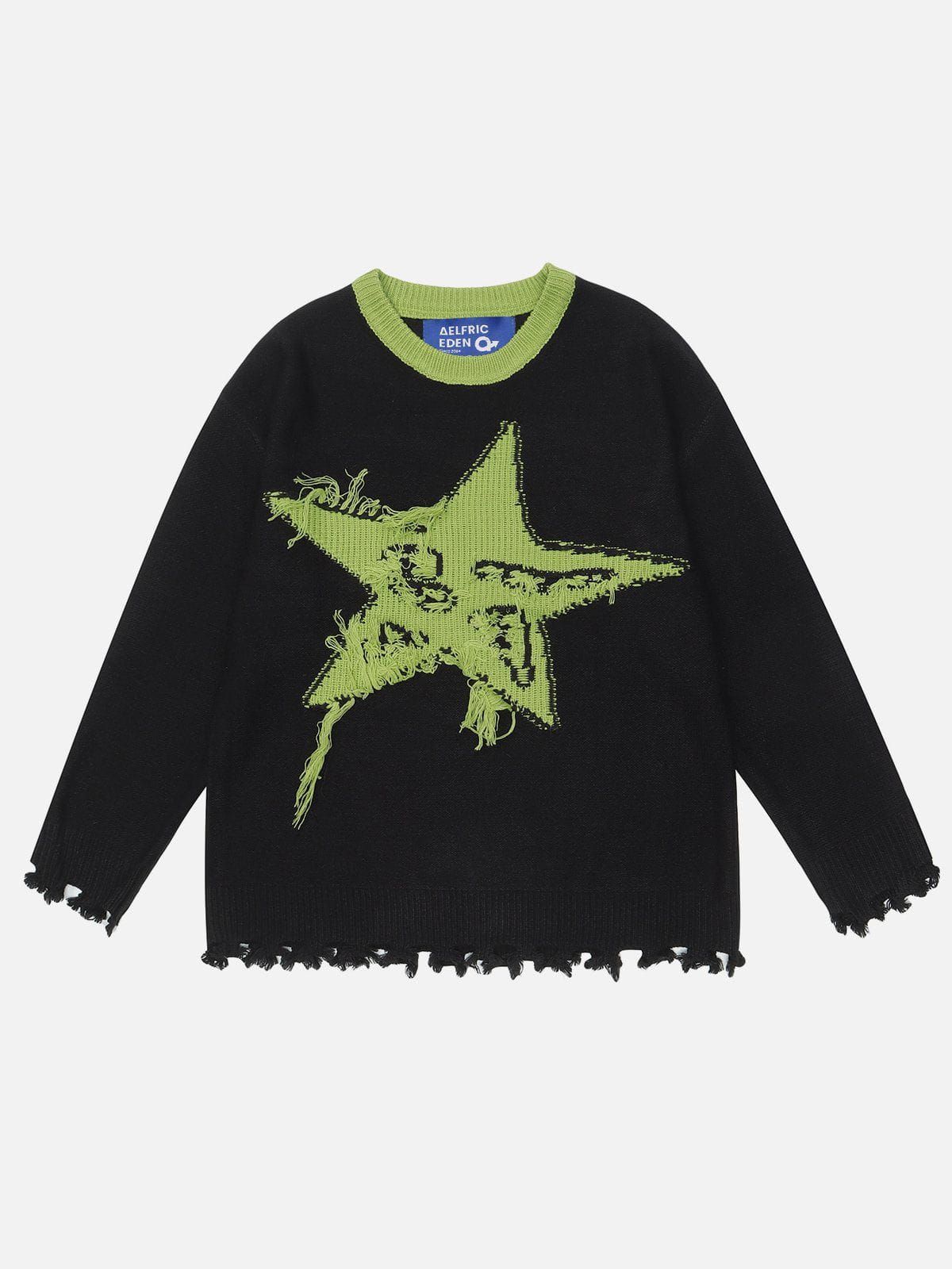 Aelfric Eden Star Jacquard Fringe Sweater sold by Aelfric Eden product image thumbnail 2