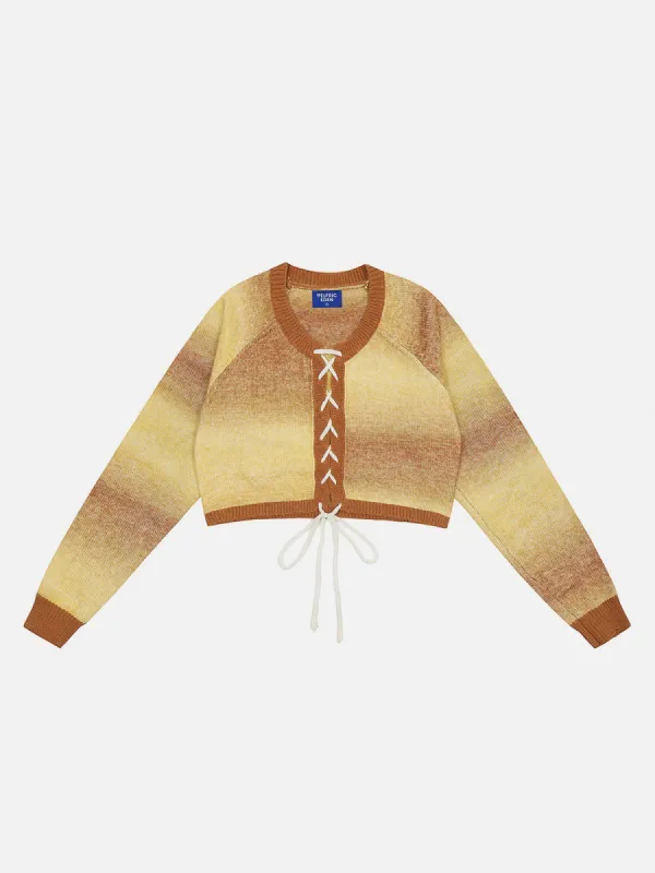 Tied Gradient Striped Cardigan sold by Aelfric Eden