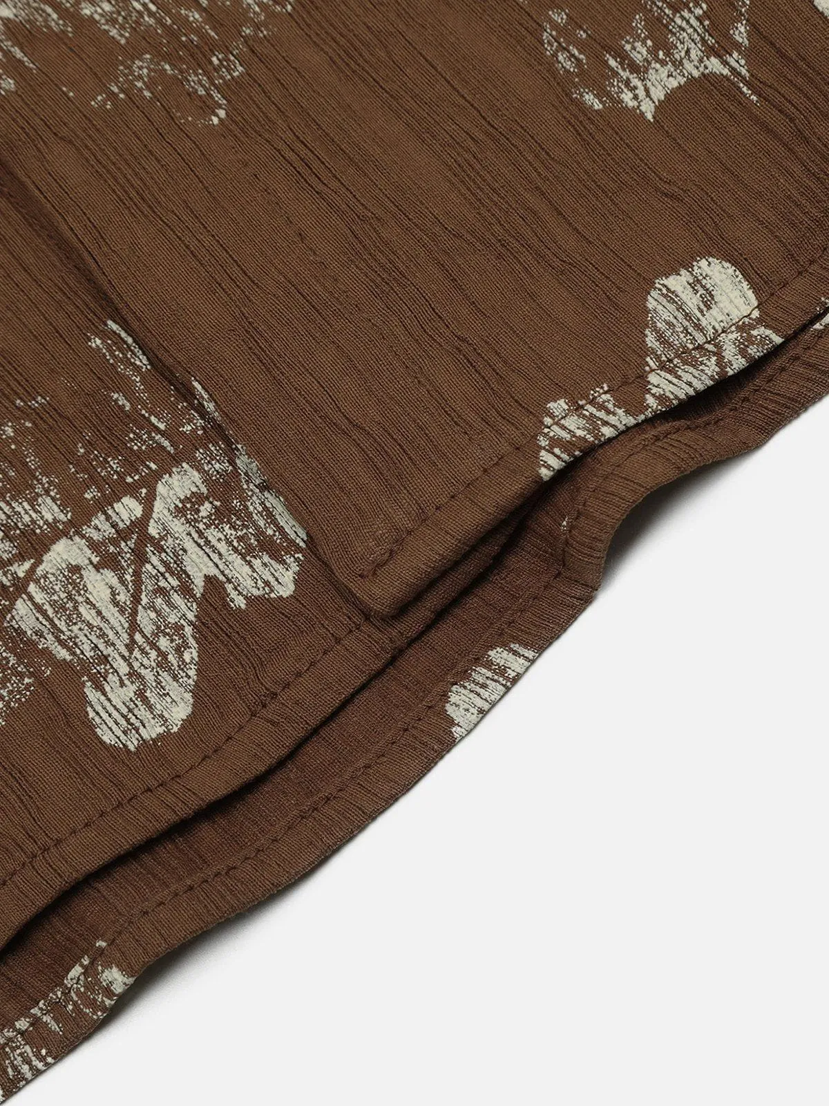 Aelfric Eden Leaf Print Short Sleeve Shirt sold by Aelfric Eden product image thumbnail 4