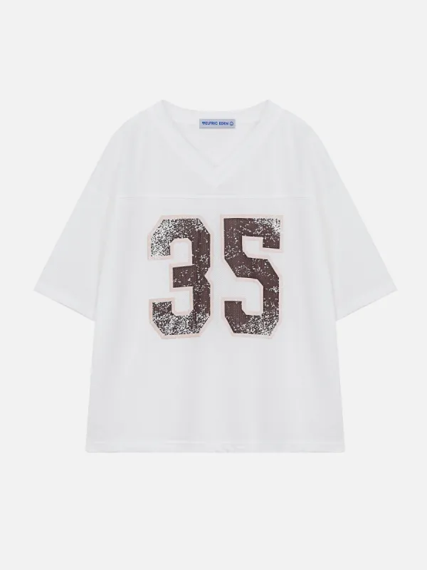 Aelfric Eden Mesh Print V-Neck Tee sold by Aelfric Eden