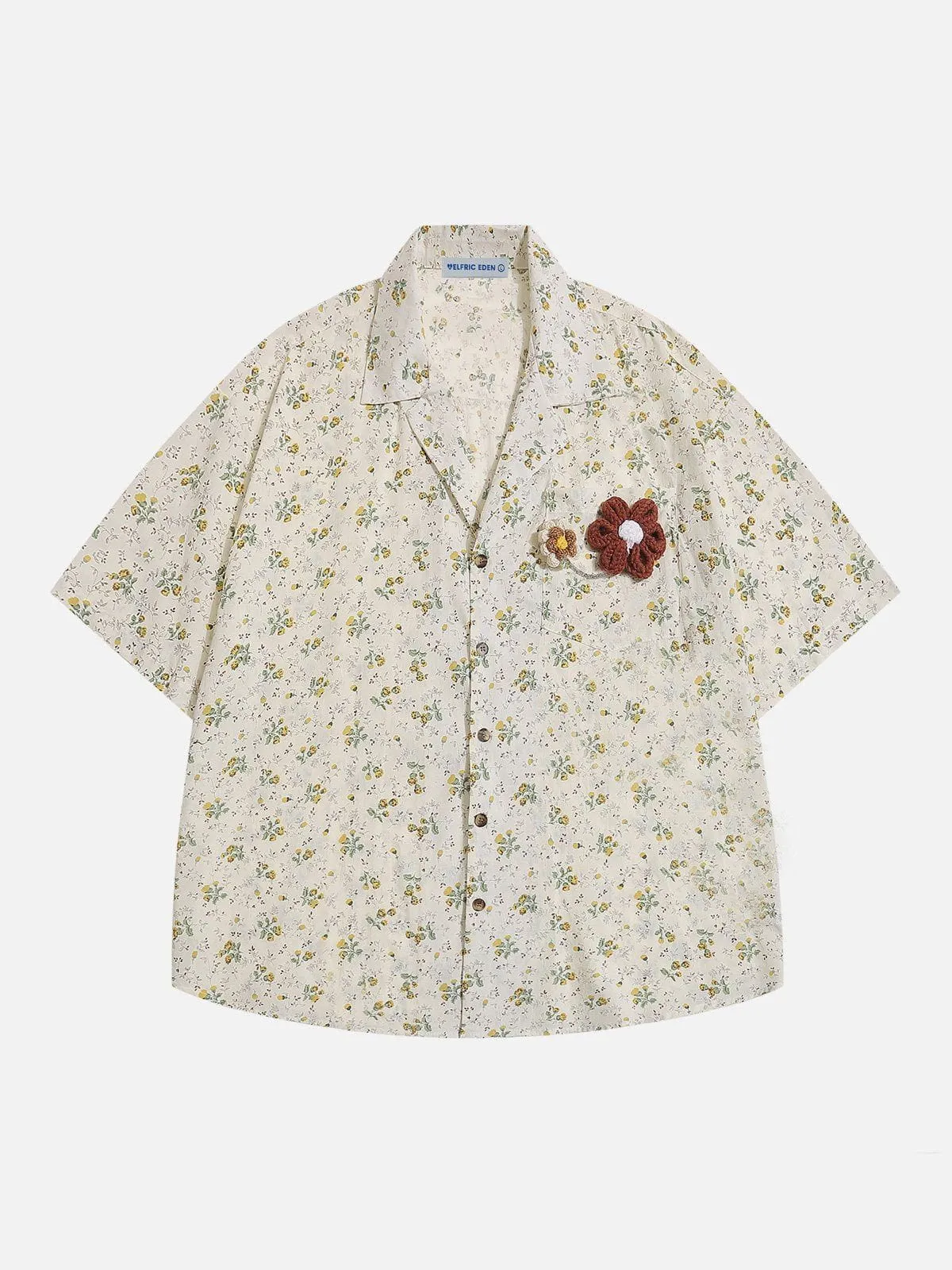 Aelfric Eden Flower Chain Short Sleeve Shirt sold by Aelfric Eden product image thumbnail 3