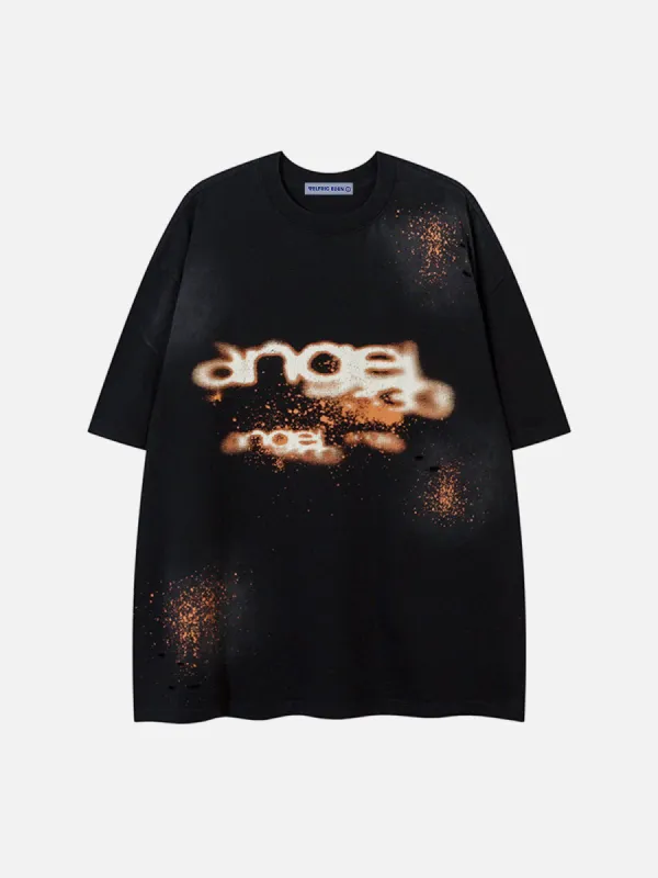 Aelfric Eden Burning Letter Washed Tee sold by Aelfric Eden