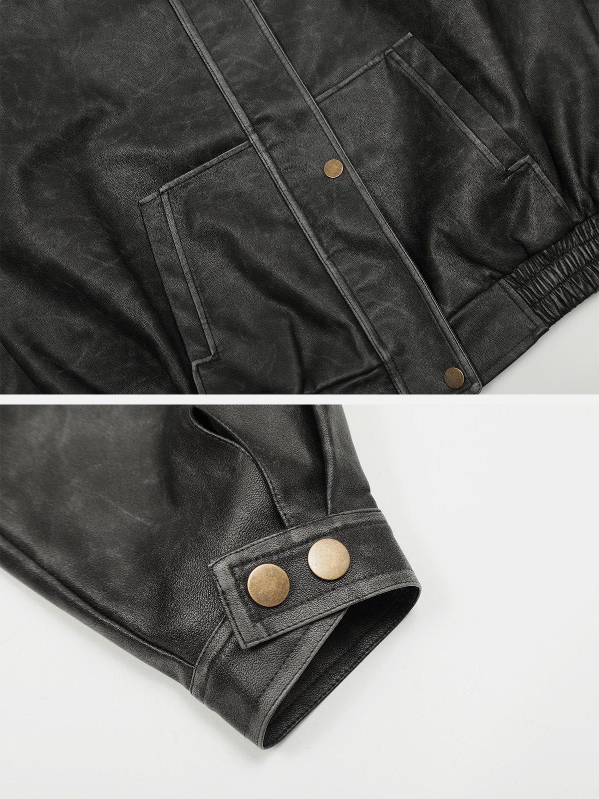 Aelfric Eden Solid Washed Leather Jacket sold by Aelfric Eden product image thumbnail 4