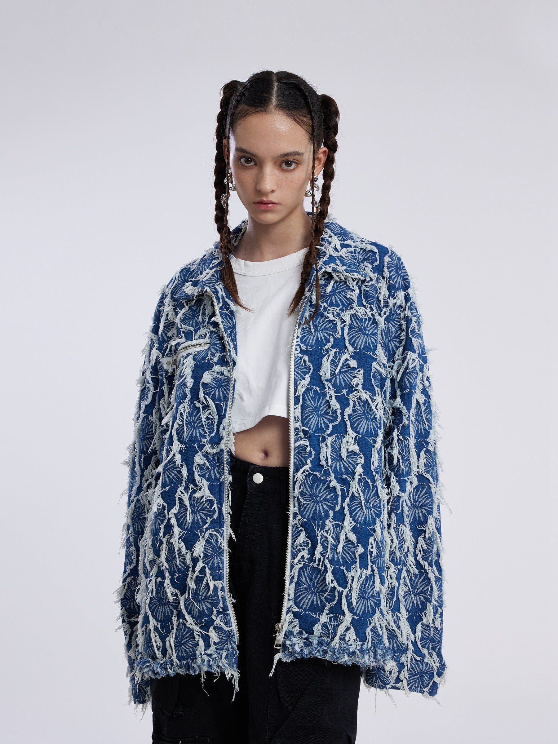 Aelfric Eden Fringe Washed Denim Jacket sold by Aelfric Eden product image thumbnail 2