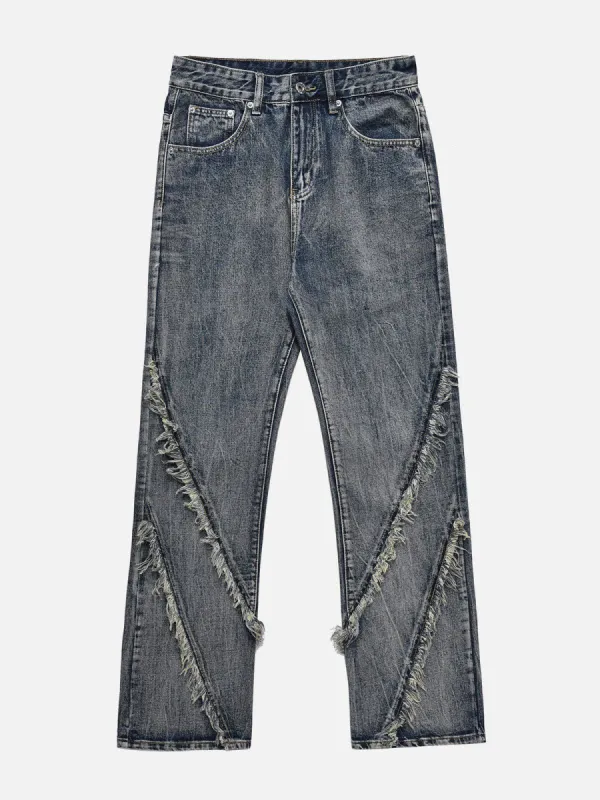 Aelfric Eden Fringe Washed Straight-Leg Jeans sold by Aelfric Eden