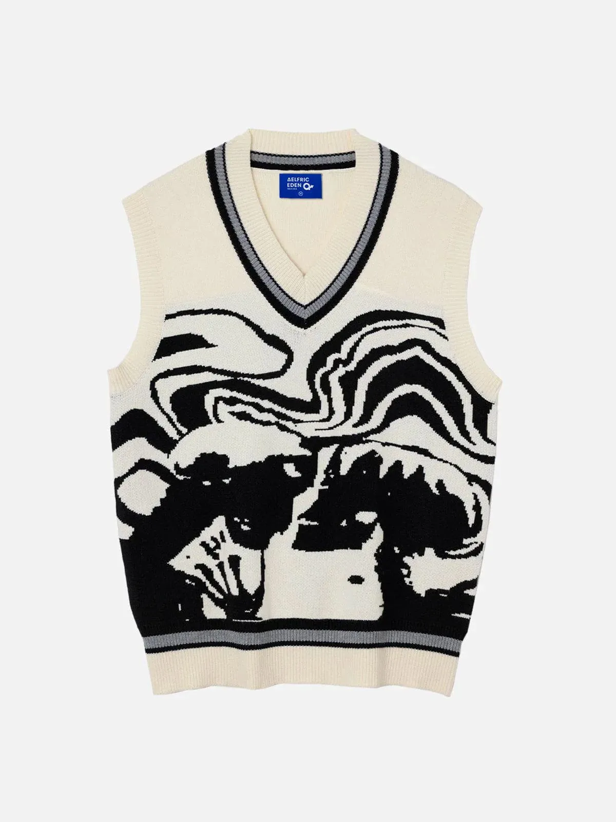 Aelfric Eden Skeleton Portrait Graphic Sweater Vest sold by Aelfric Eden