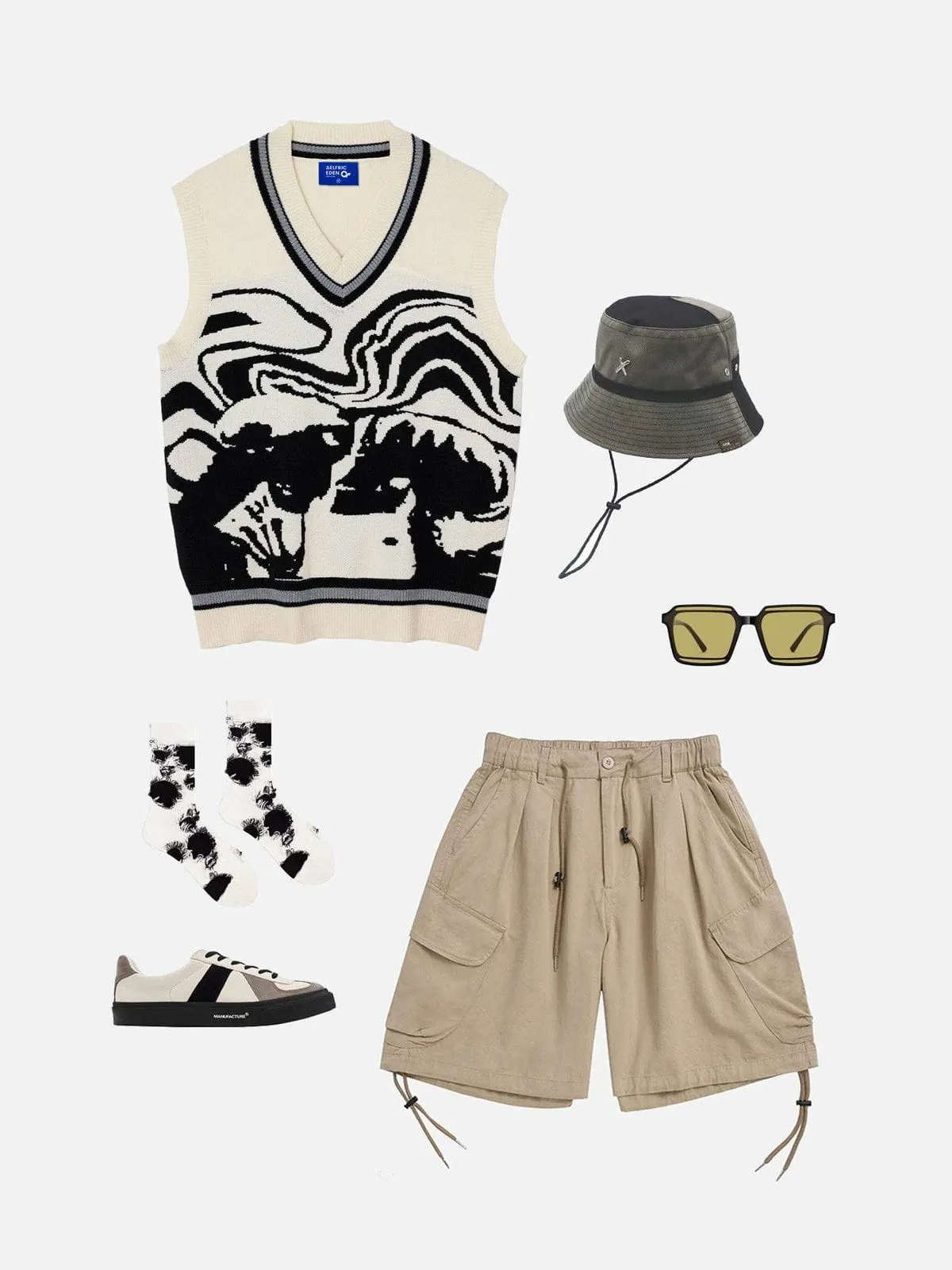 Aelfric Eden Skeleton Portrait Graphic Sweater Vest sold by Aelfric Eden product image thumbnail 3