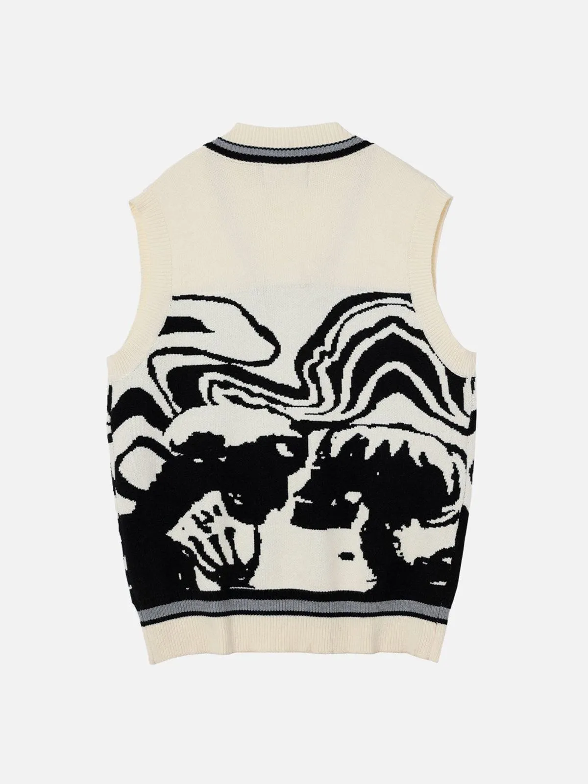 Aelfric Eden Skeleton Portrait Graphic Sweater Vest sold by Aelfric Eden product image thumbnail 4