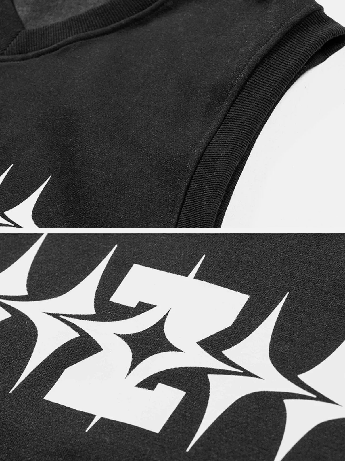 Aelfric Eden Vintage Letter Print Sweater Vest sold by Aelfric Eden product image thumbnail 4