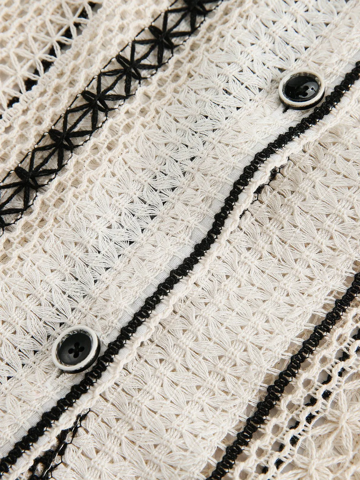 Aelfric Eden Stripe Cut-Out Short Sleeve Shirt sold by Aelfric Eden product image thumbnail 3