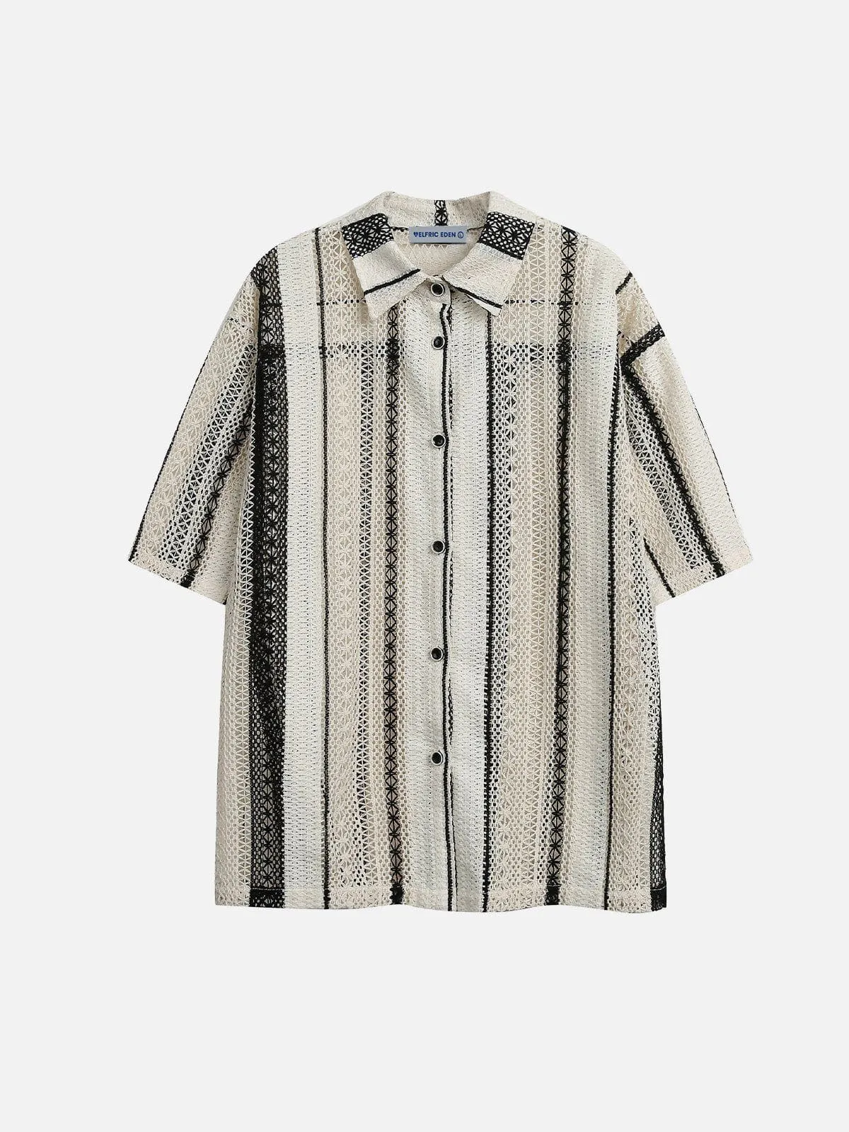 Aelfric Eden Stripe Cut-Out Short Sleeve Shirt sold by Aelfric Eden