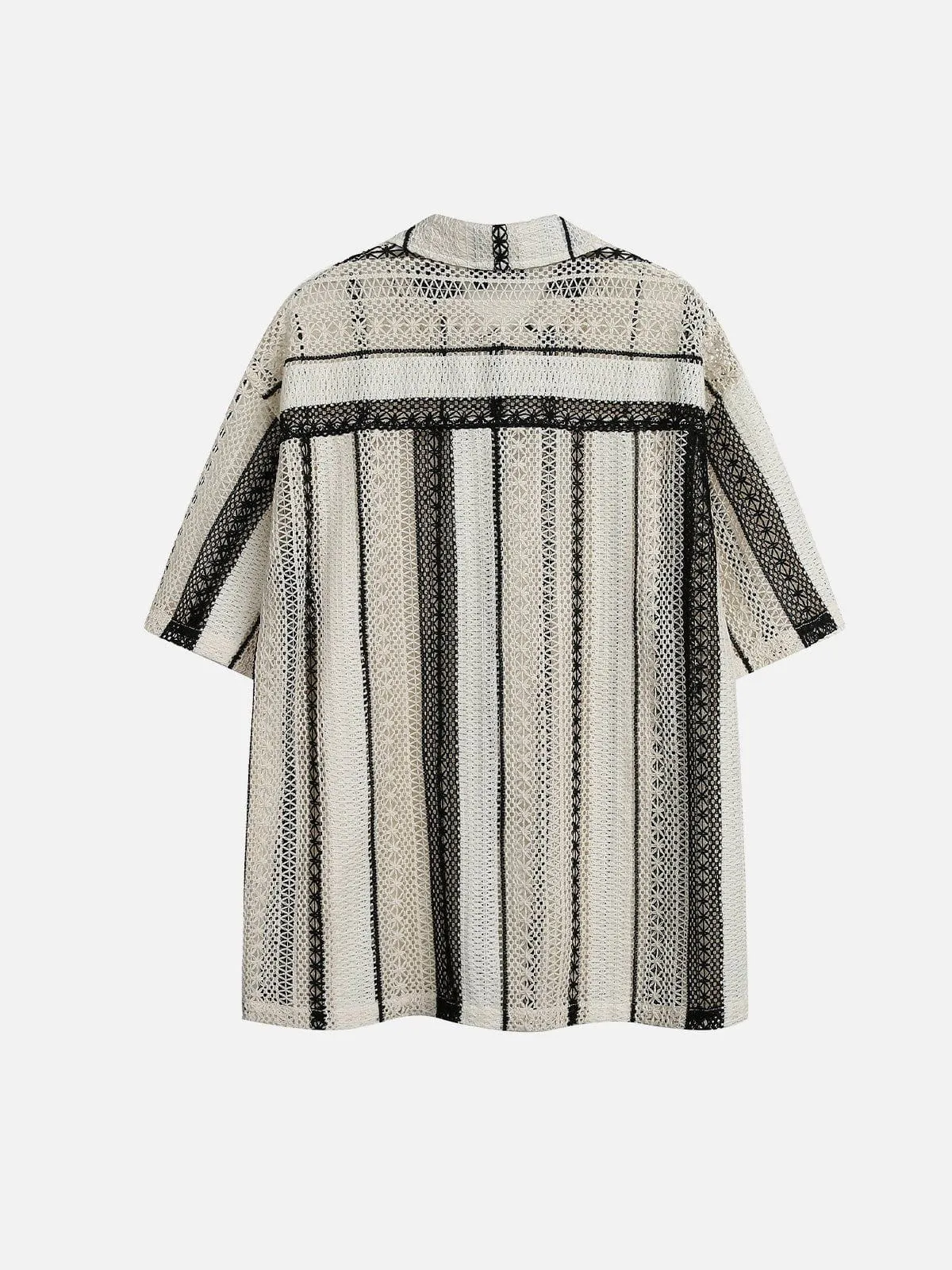 Aelfric Eden Stripe Cut-Out Short Sleeve Shirt sold by Aelfric Eden product image thumbnail 2