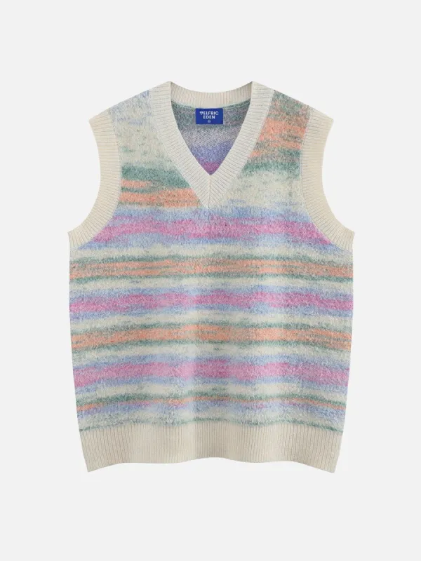 Aelfric Eden Rainbow Striped Oversized Sweater Vest sold by Aelfric Eden