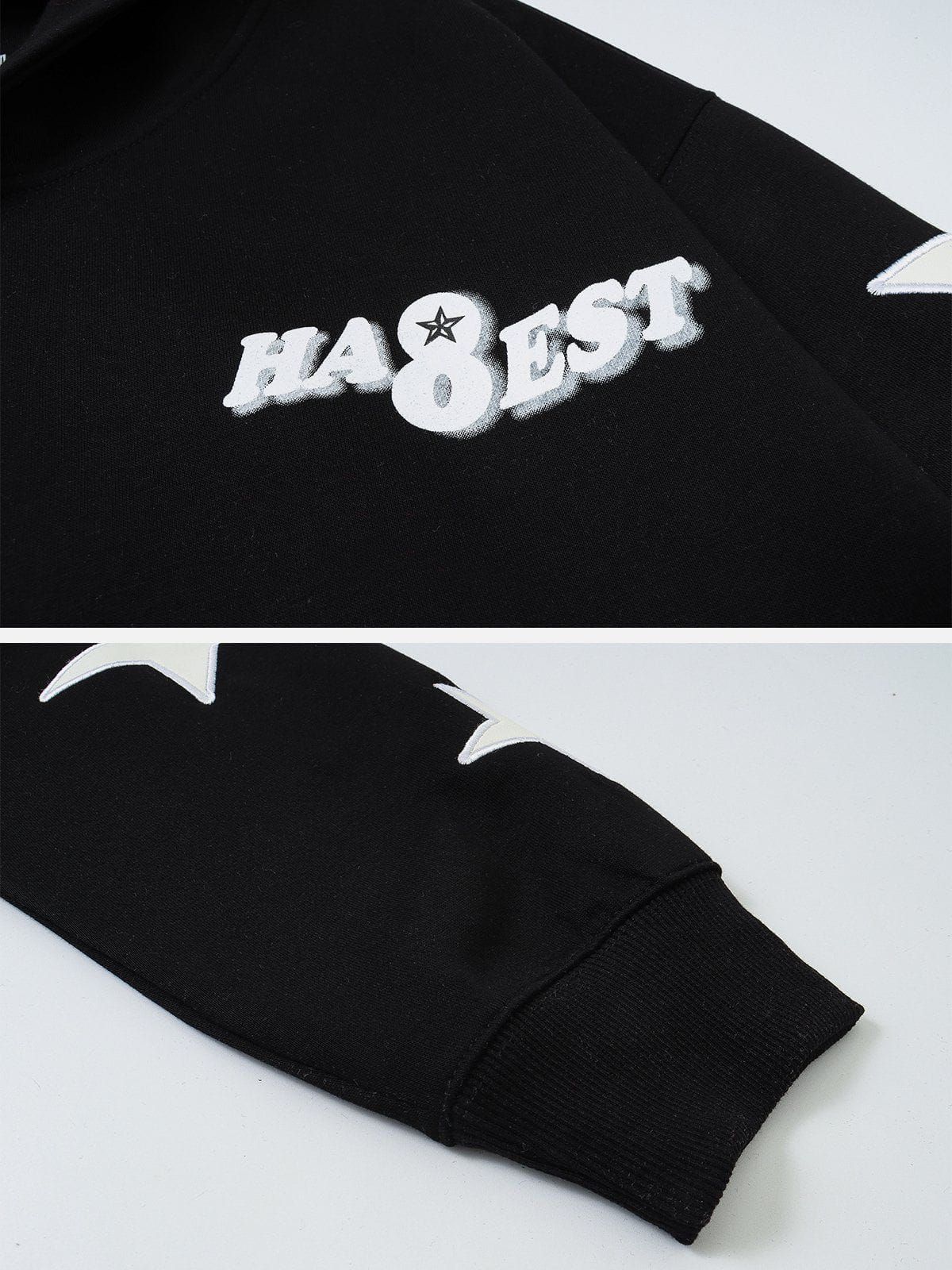 Aelfric Eden Vintage Alphabet Print Star Embroidery Hoodie sold by Aelfric Eden product image thumbnail 5