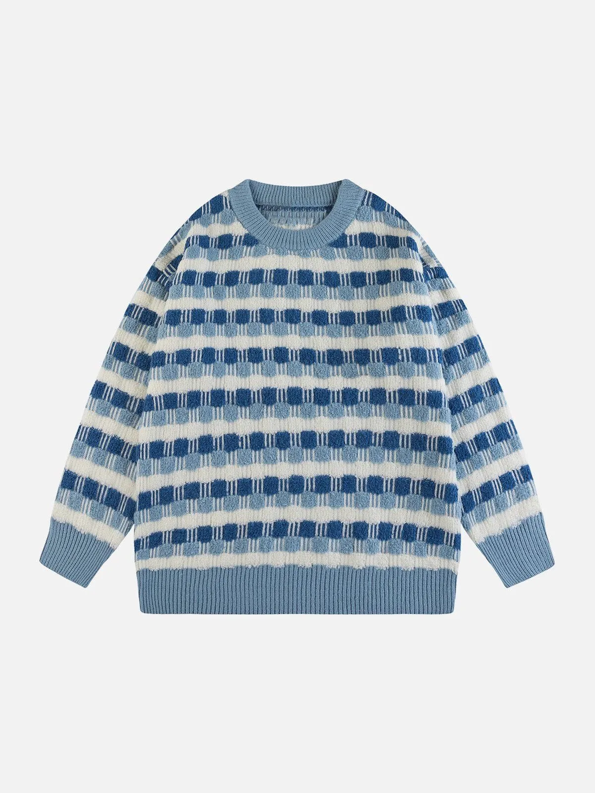 Aelfric Eden Colorblock Flocked Plaid Sweater sold by Aelfric Eden product image thumbnail 3