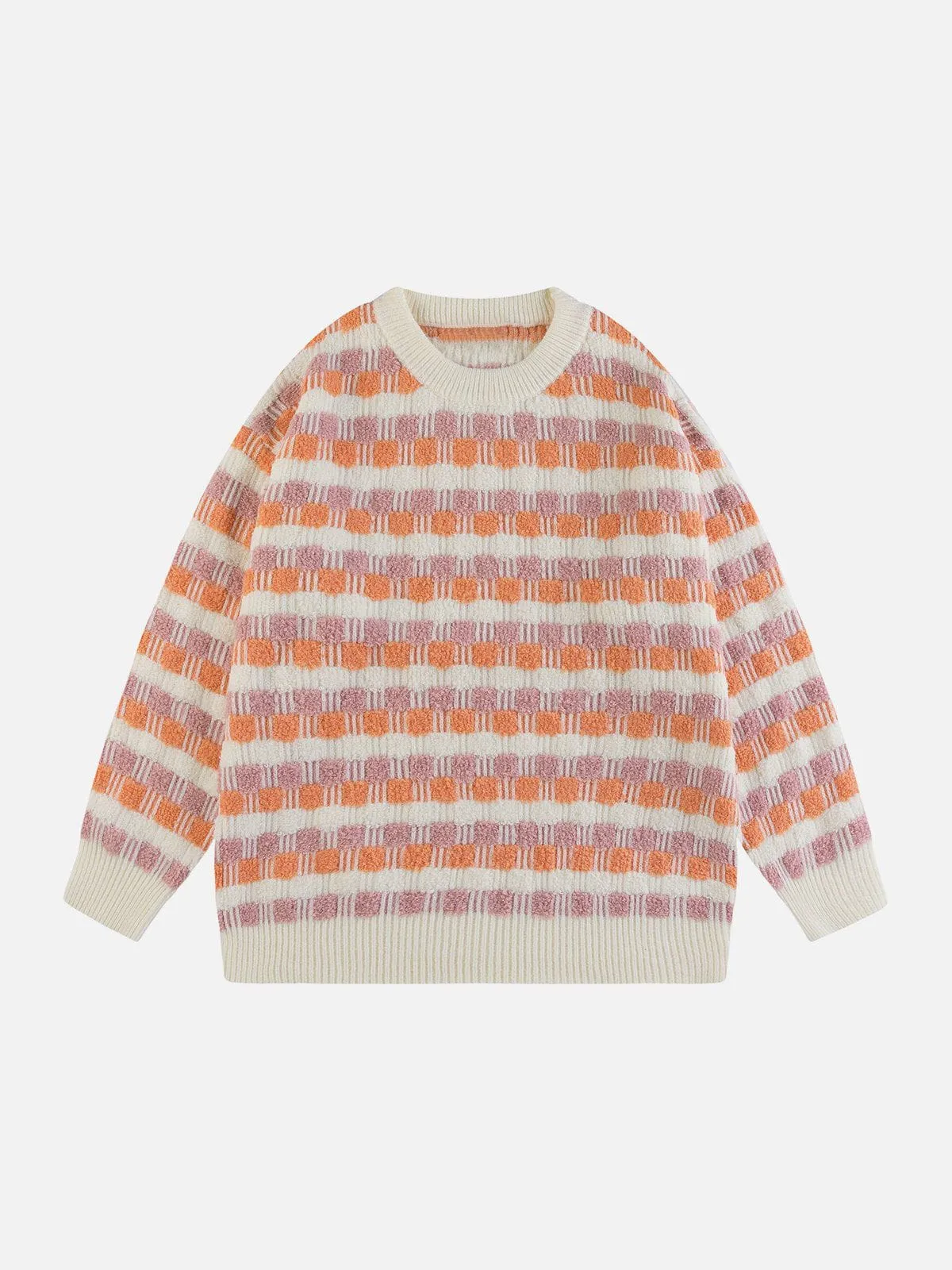 Aelfric Eden Colorblock Flocked Plaid Sweater sold by Aelfric Eden