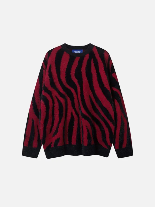 Aelfric Eden Zebra Pattern Oversized Sweater sold by Aelfric Eden